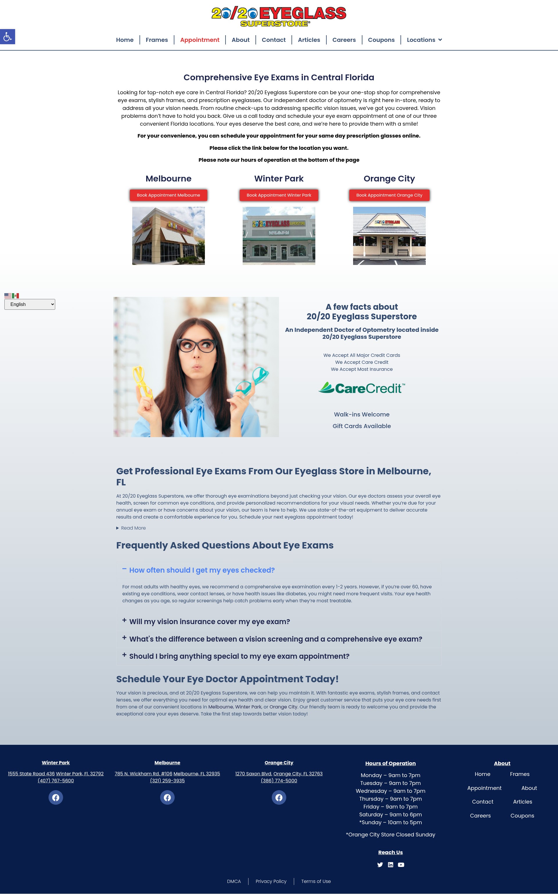 Screenshot of 2020eyeglass.com