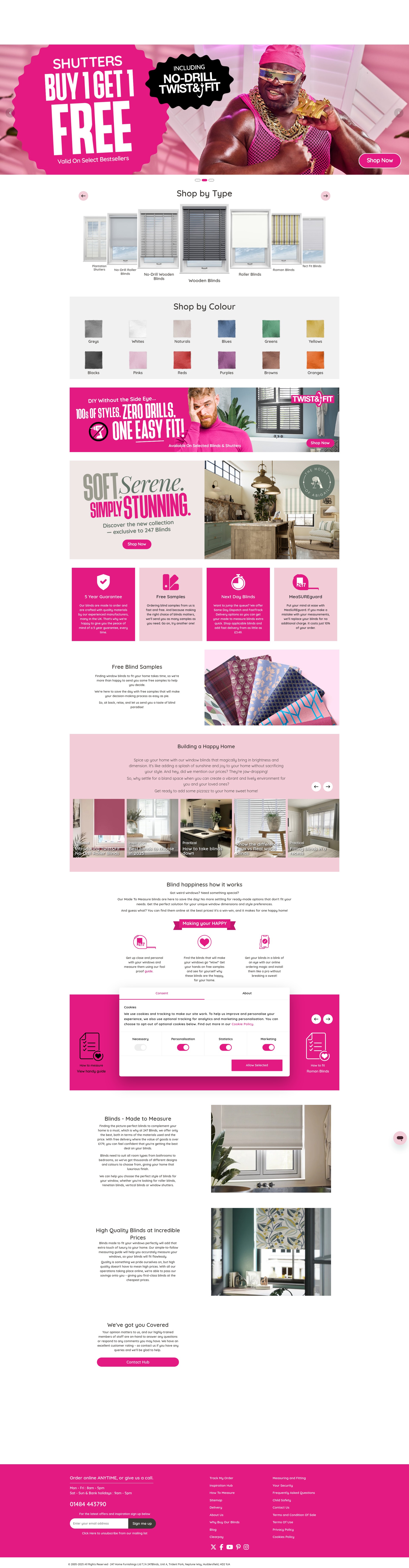 Screenshot of 247blinds.co.uk