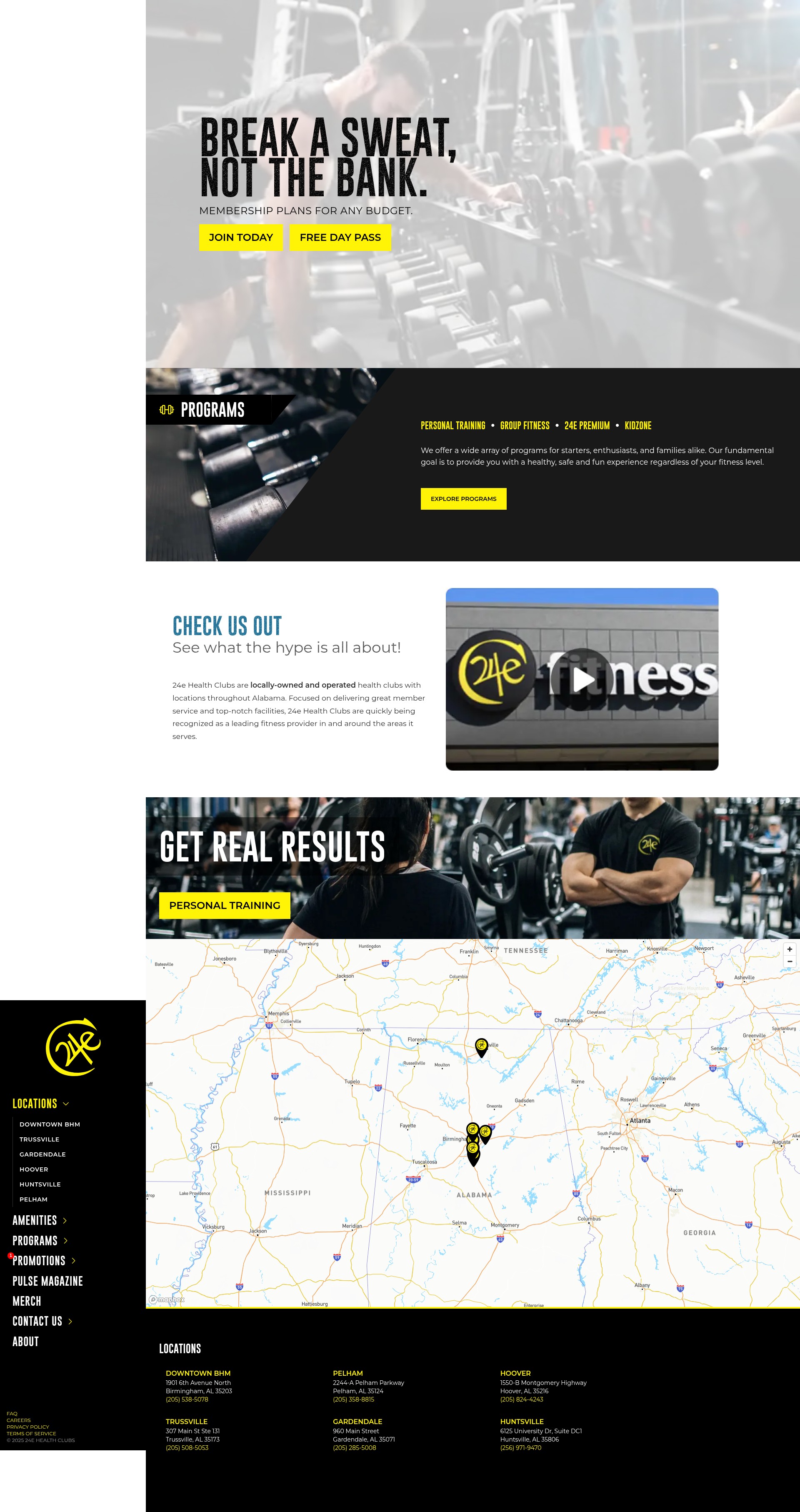 Screenshot of 24ehealthclubs.com