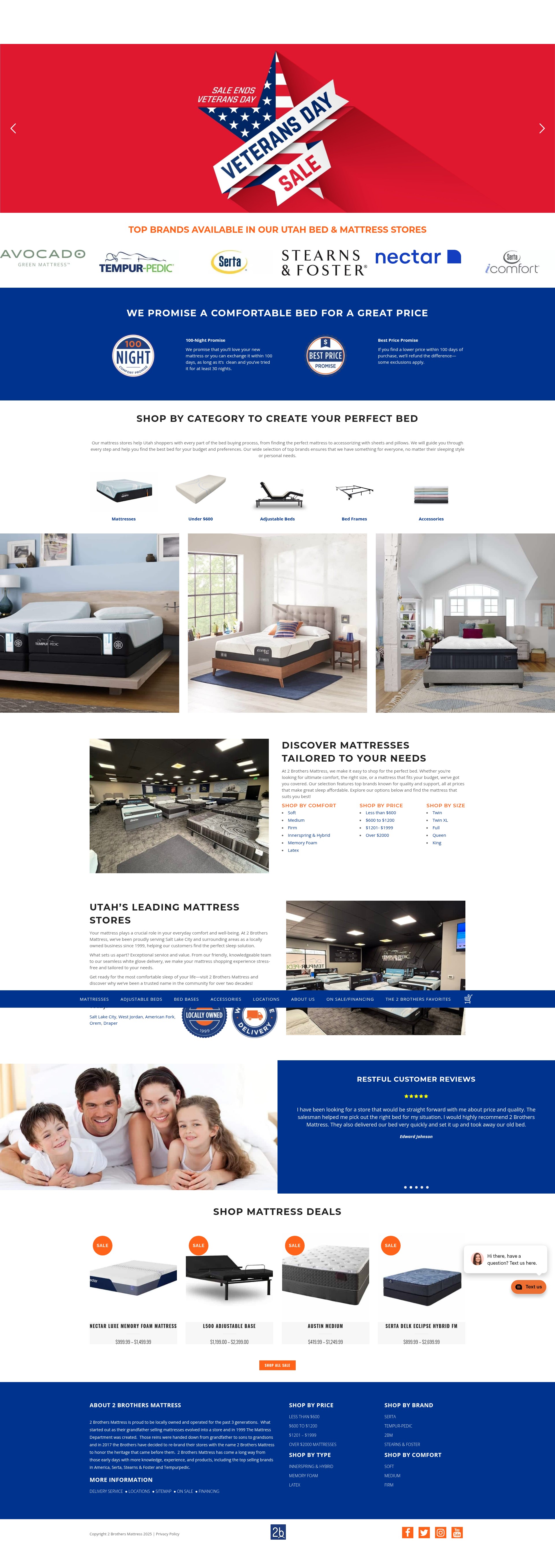 Screenshot of 2brothersmattress.com