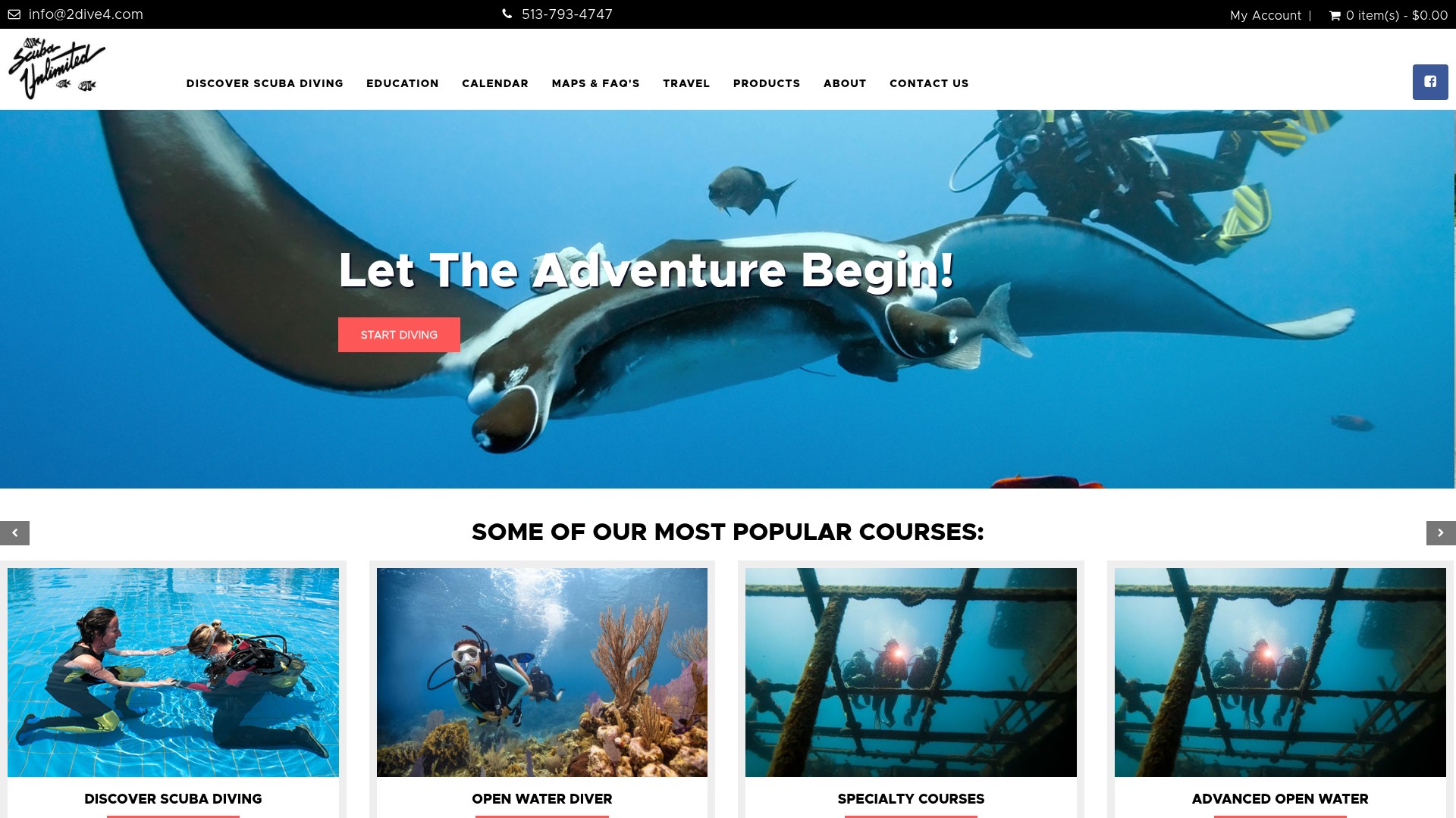 Screenshot of 2dive4.com