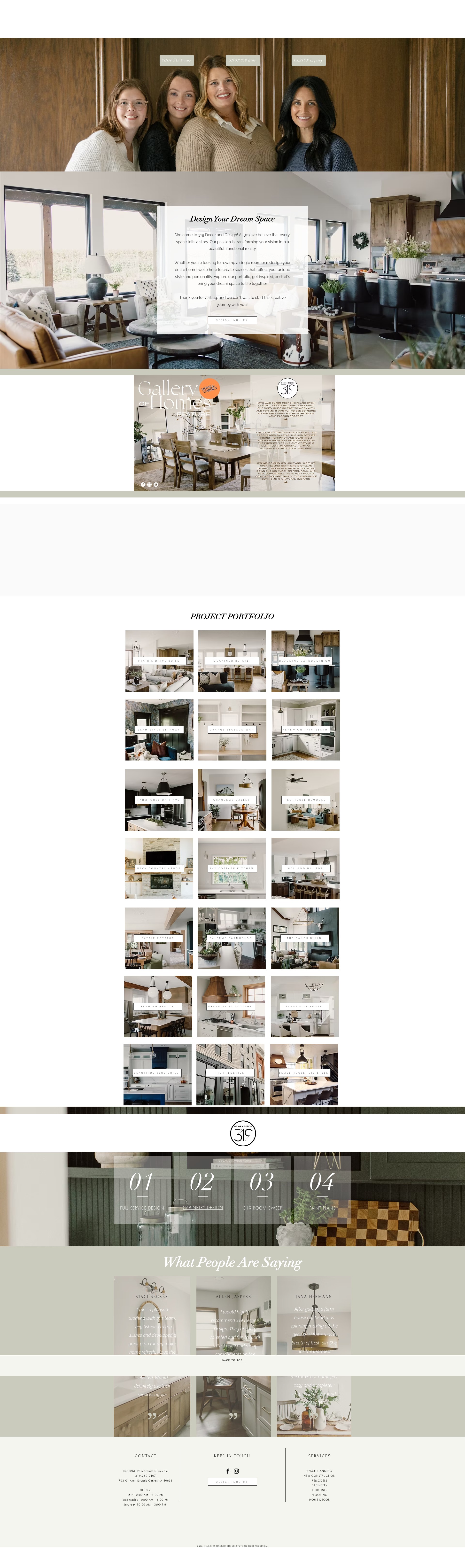 Screenshot of 319decoranddesign.com