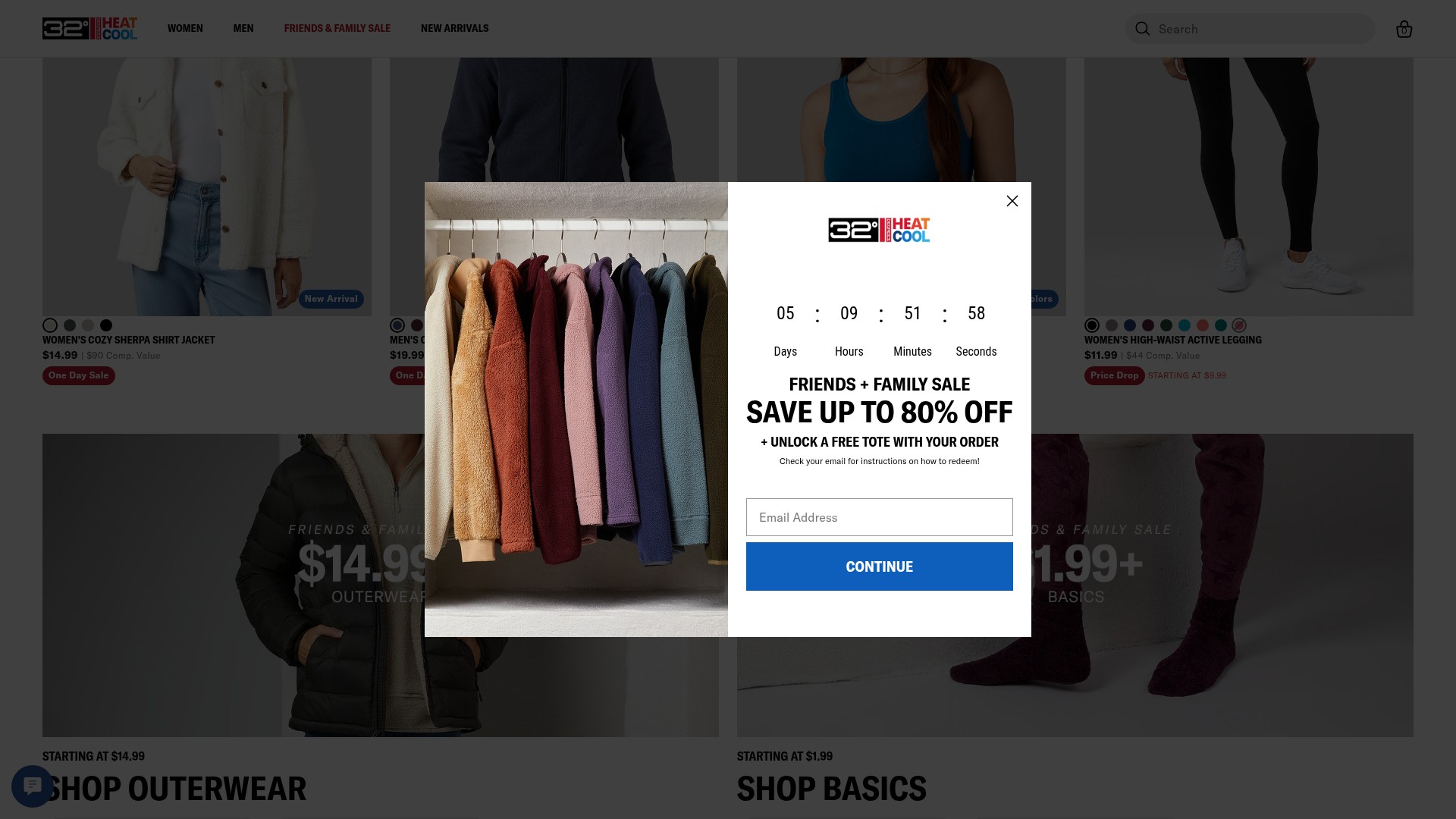 Screenshot of 32degrees.com