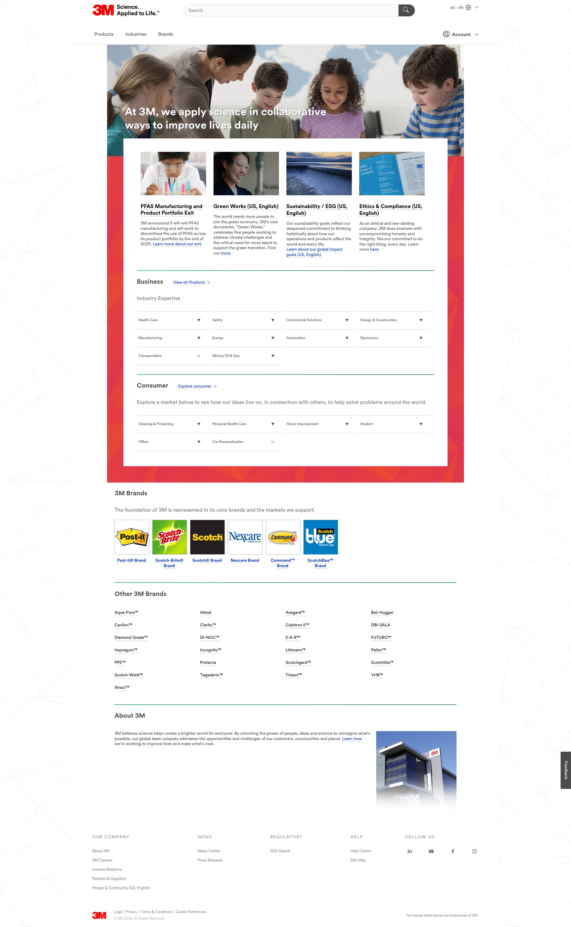 Screenshot of 3m.com.au