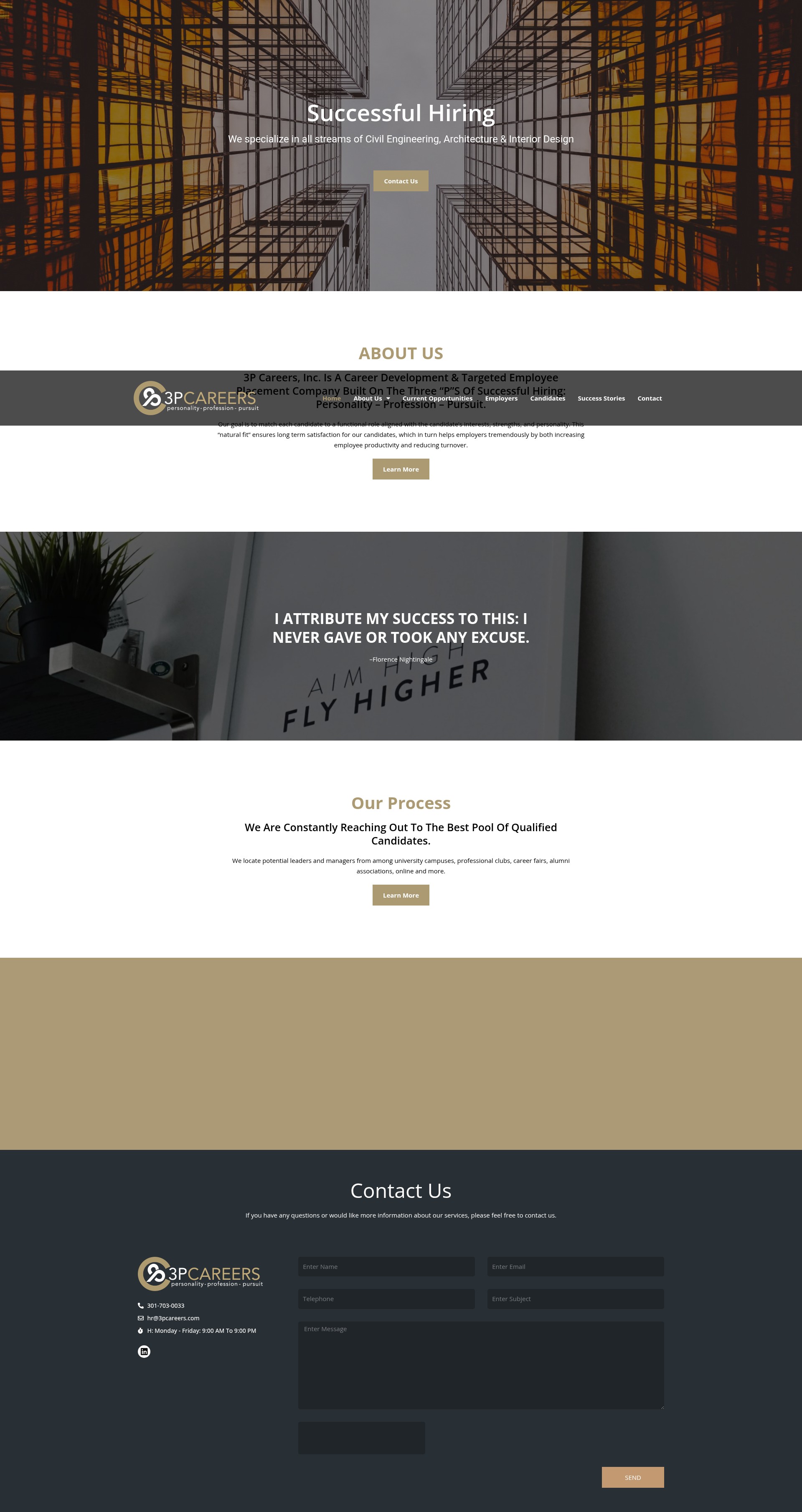 Screenshot of 3pcareers.com