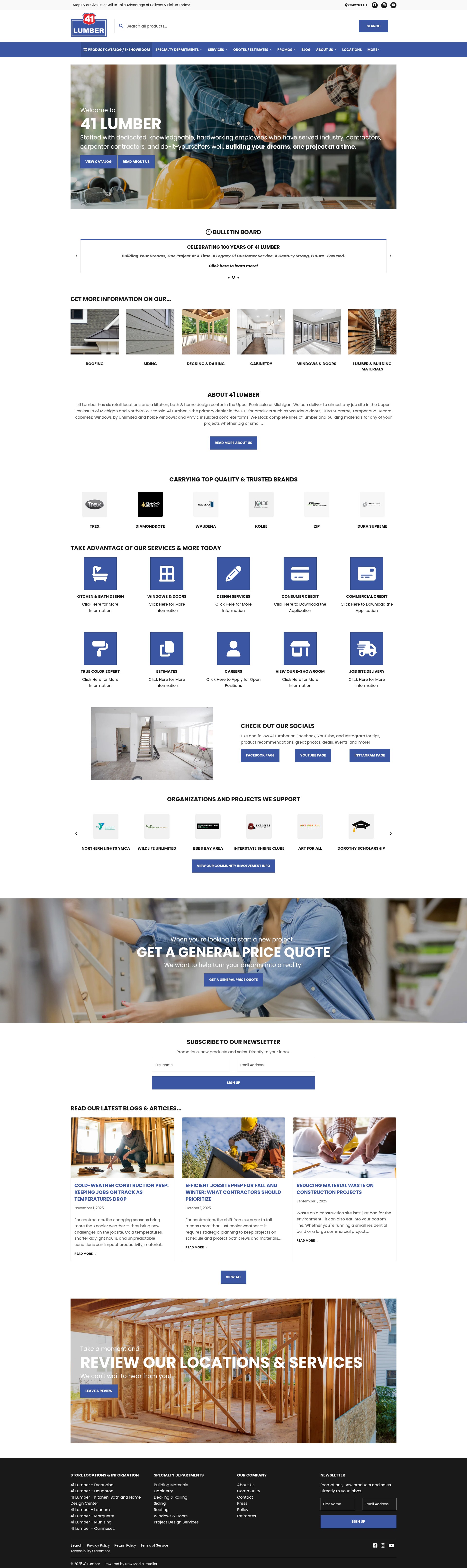Screenshot of 41lumber.com