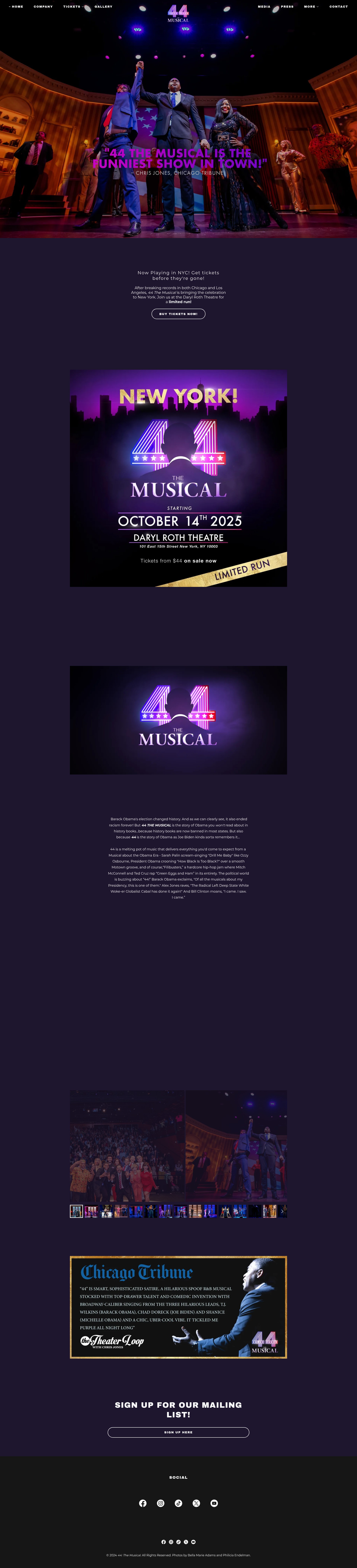 Screenshot of 44theobamamusical.com