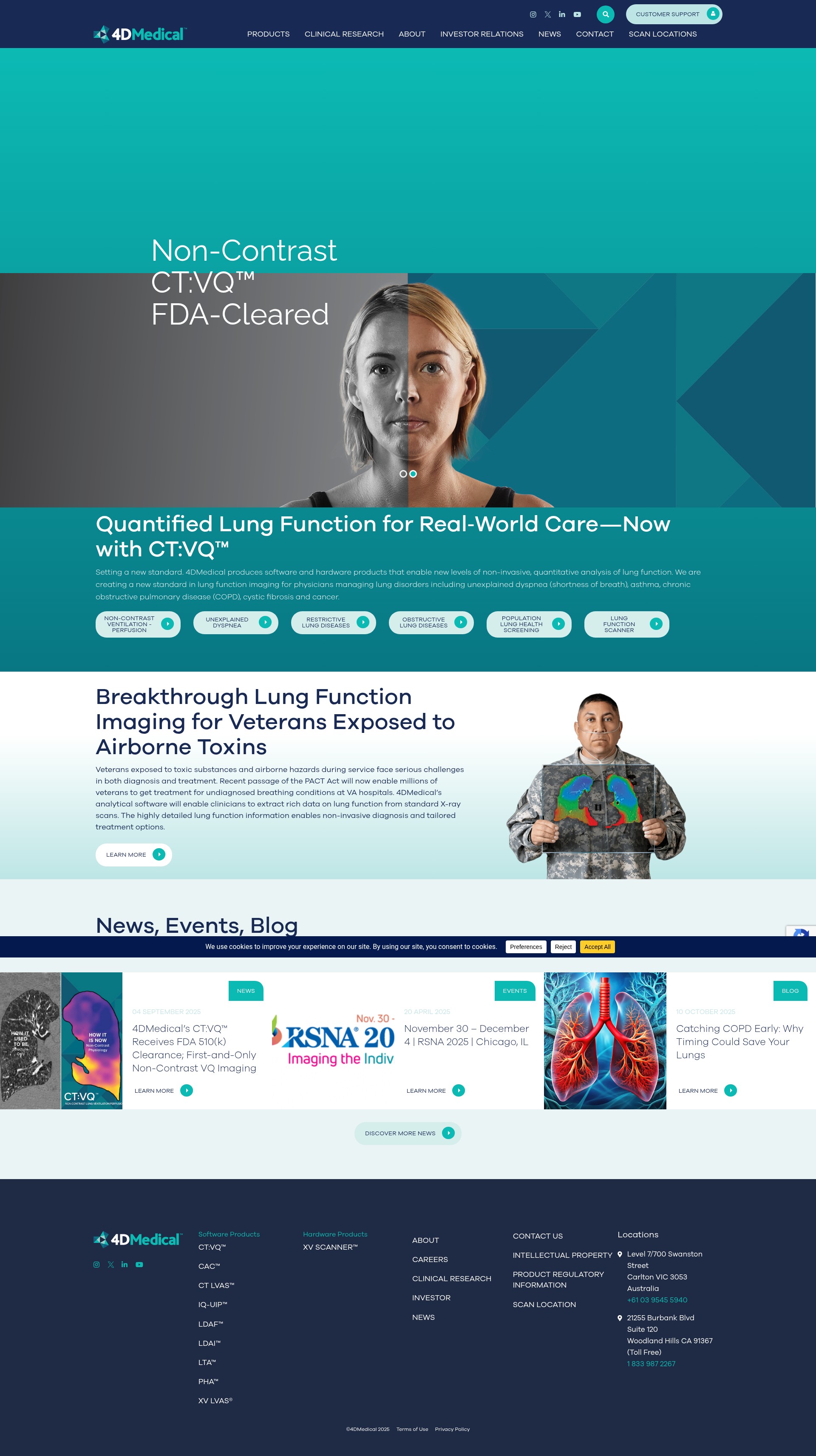 Screenshot of 4dmedical.com