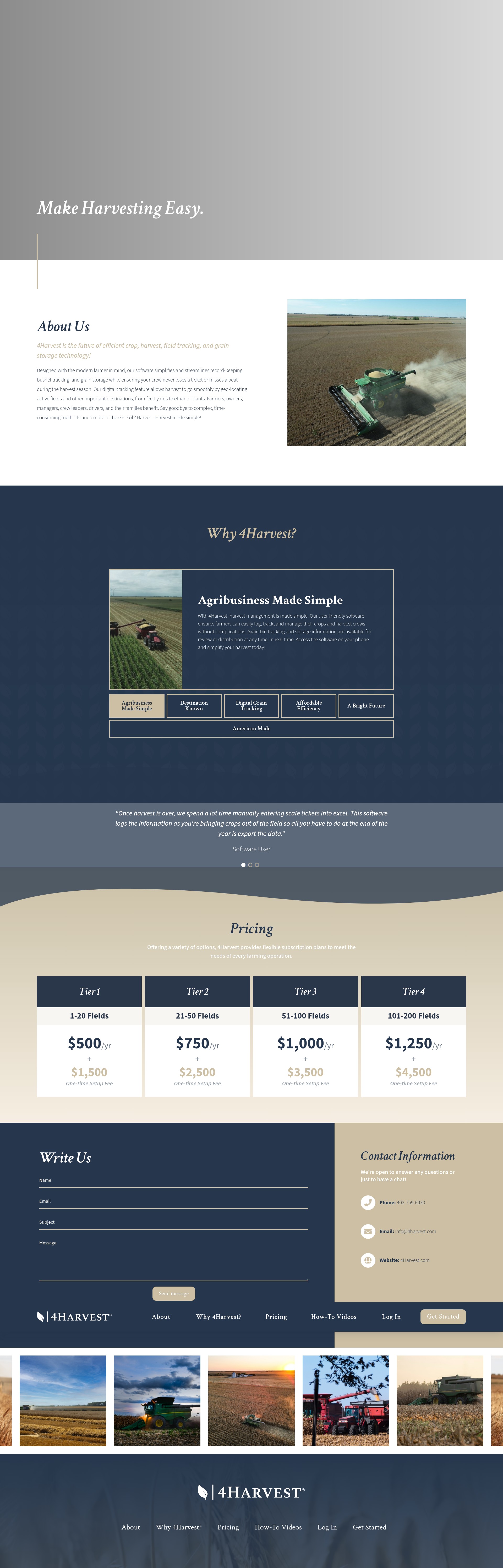 Screenshot of 4harvest.com