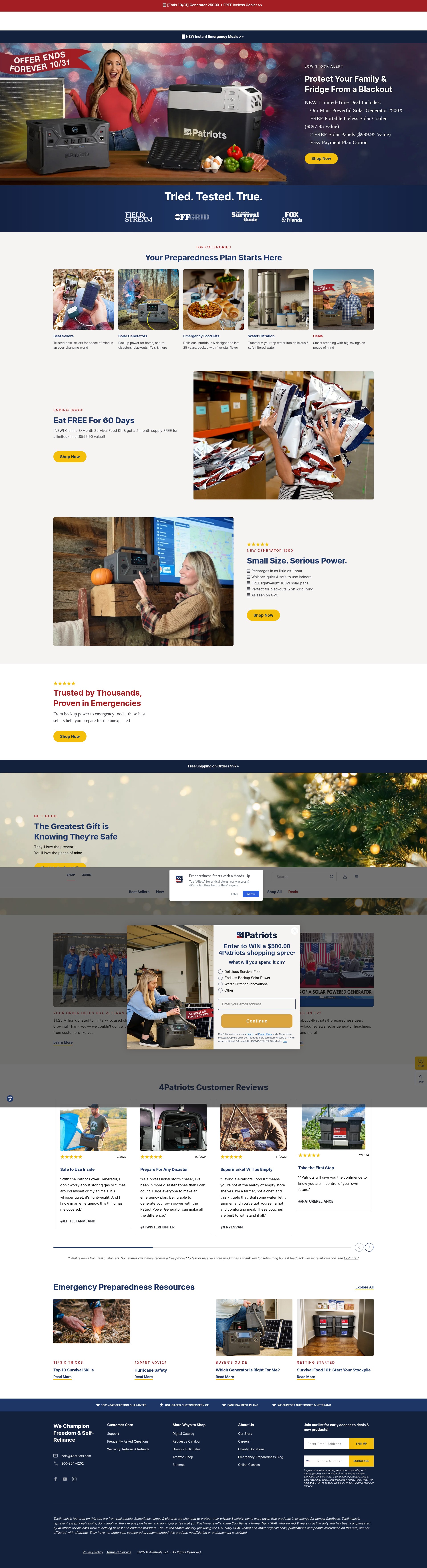 Screenshot of 4patriots.com
