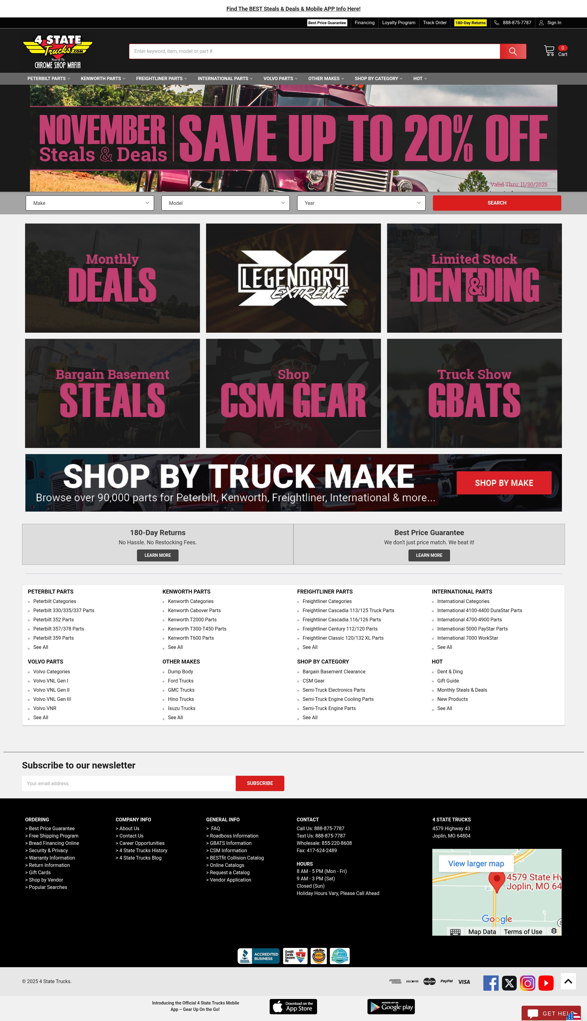 Screenshot of 4statetrucks.com