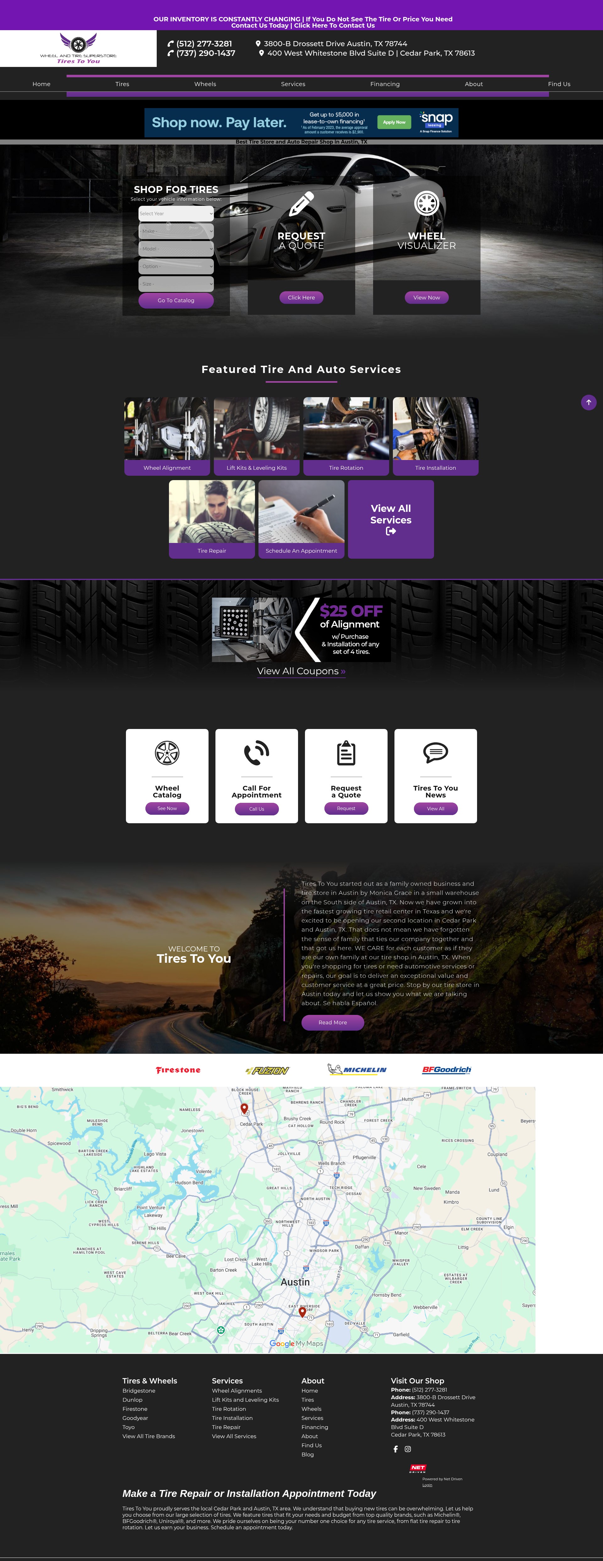 Screenshot of 4tires2u-southaustin.com