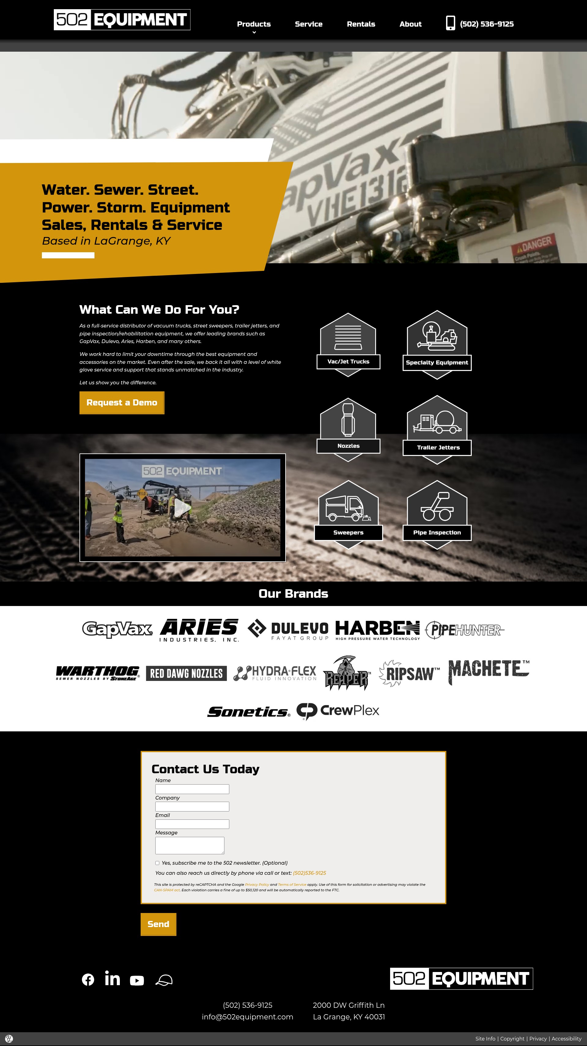 Screenshot of 502equipment.com