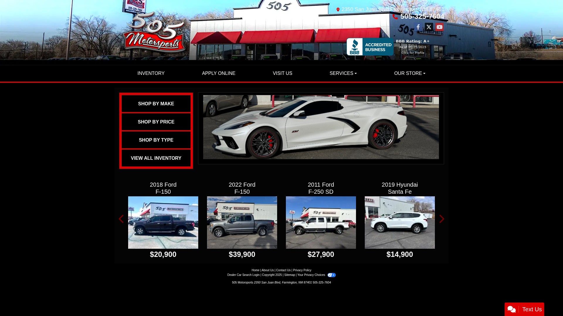 Screenshot of 505motorsports.com