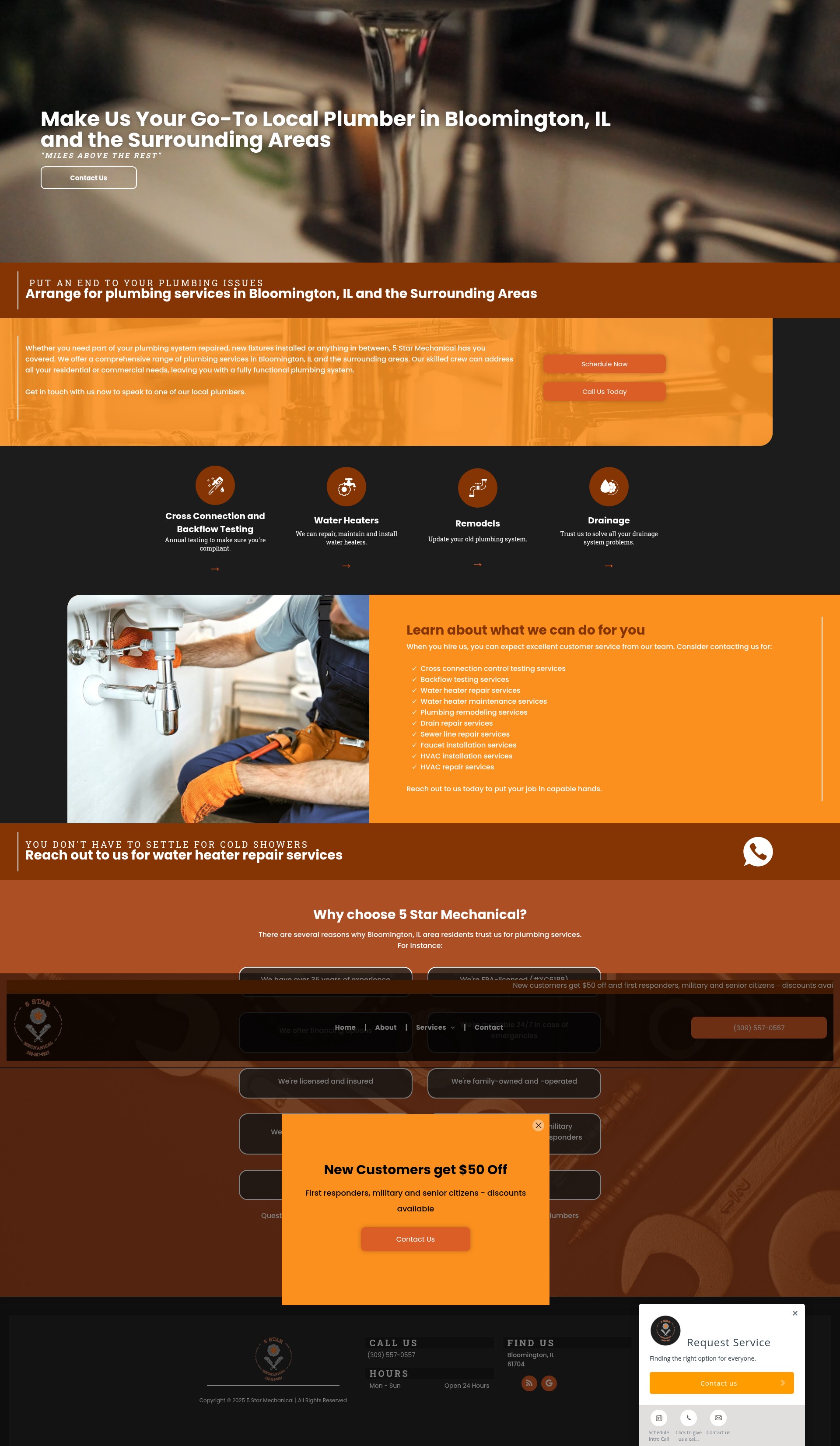 Screenshot of 5starmechanicalllc.com