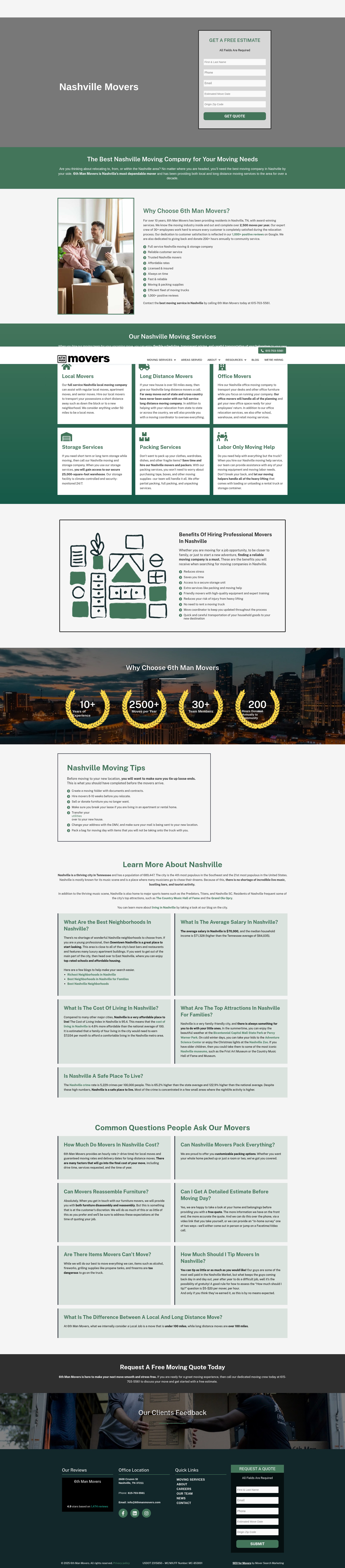 Screenshot of 6thmanmovers.com