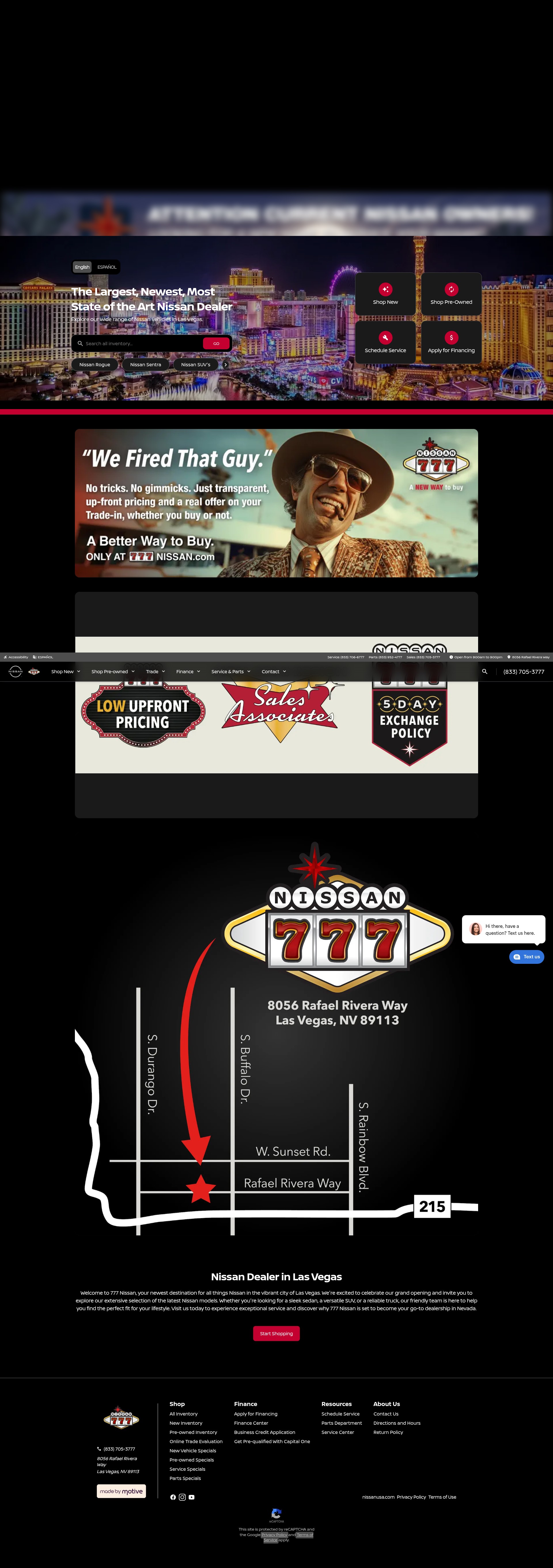 Screenshot of 777nissan.com