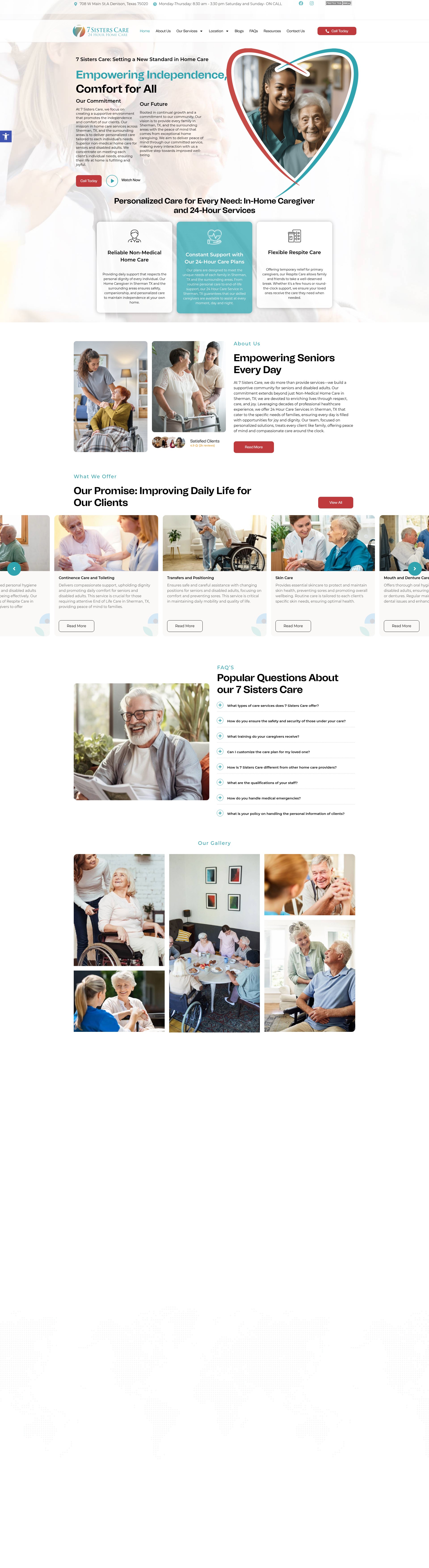 Screenshot of 7sisterscare.com