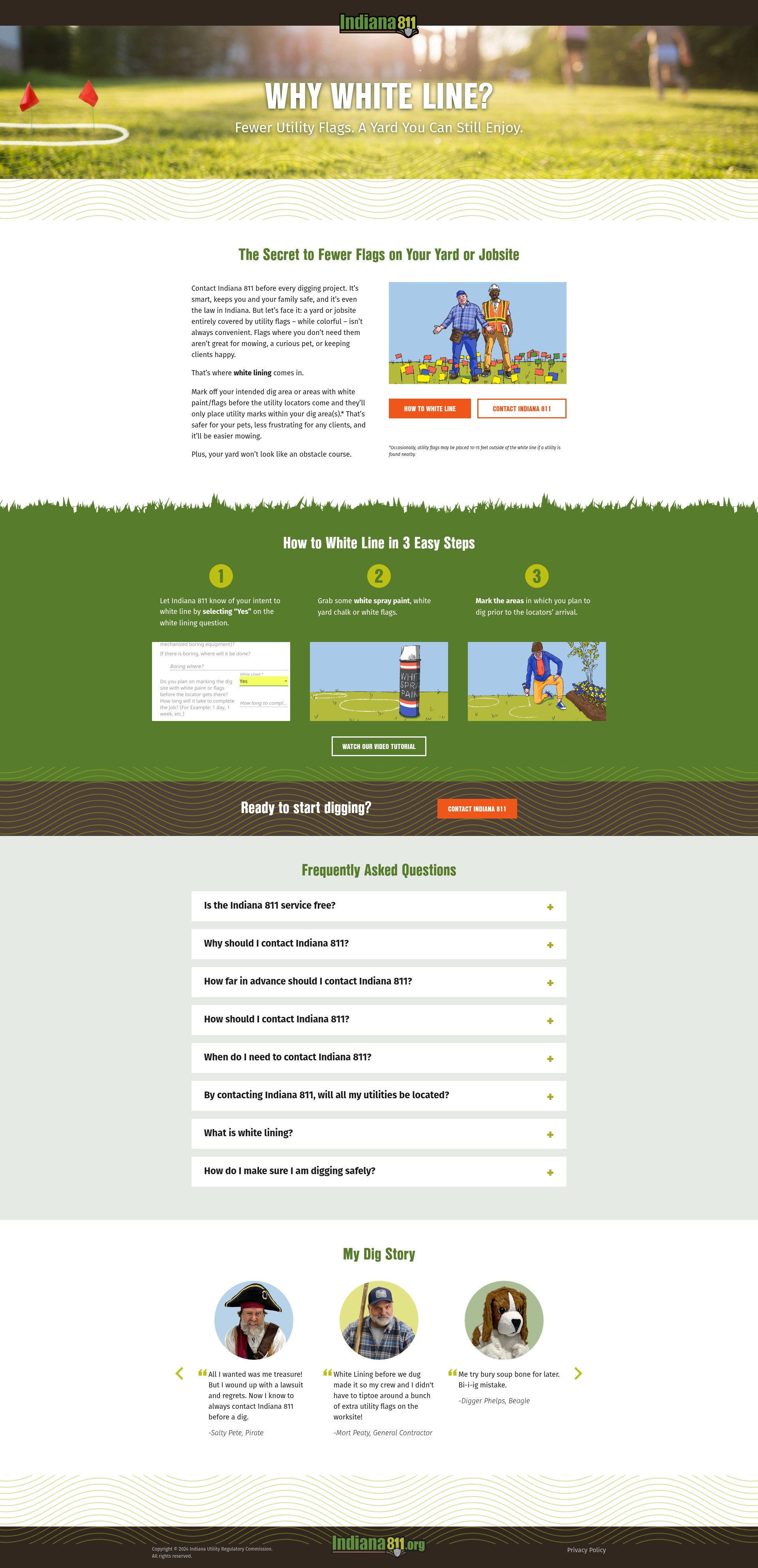 Screenshot of 811.safedigindiana.com
