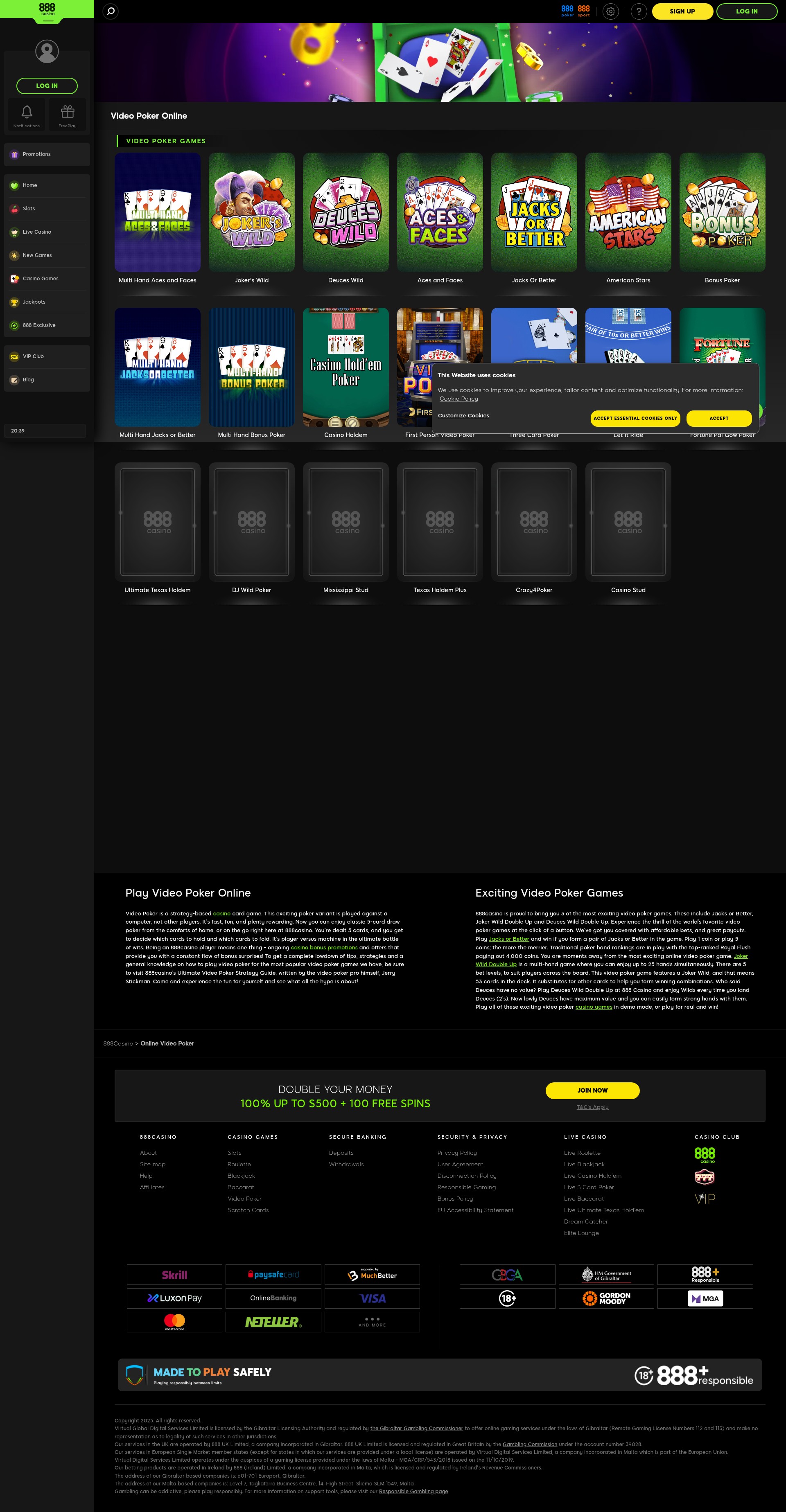 Screenshot of 888casino.com