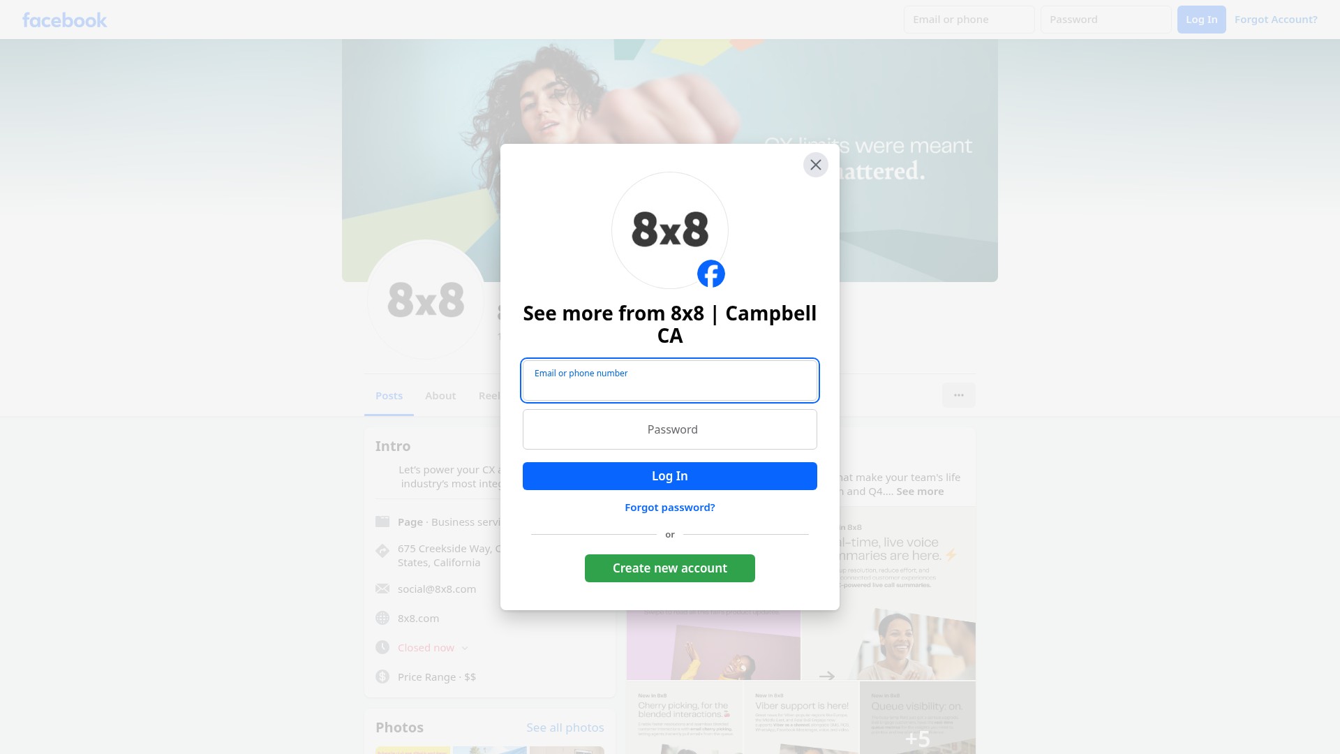 Screenshot of 8x8.com