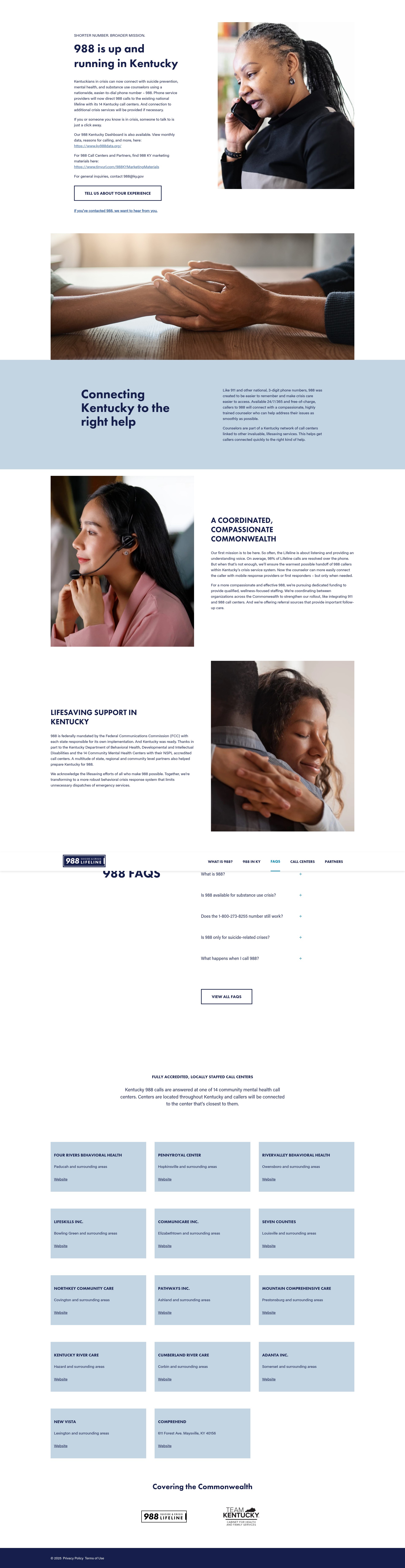 Screenshot of 988.ky.gov