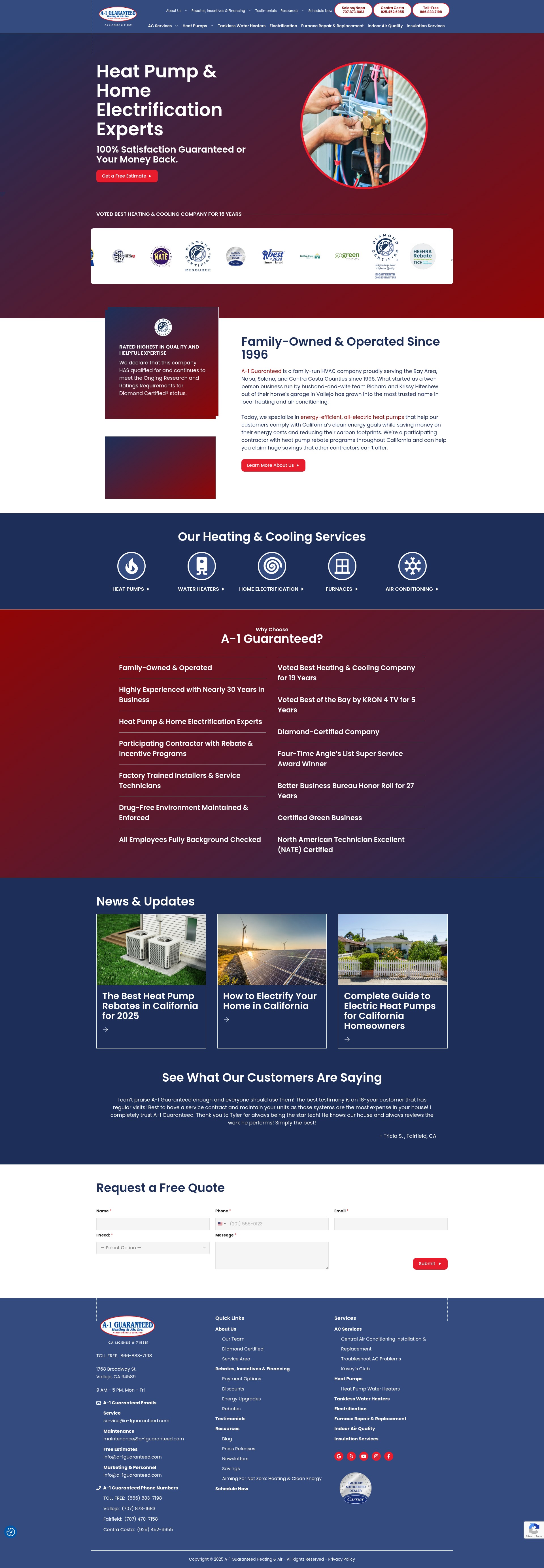 Screenshot of a-1guaranteed.com