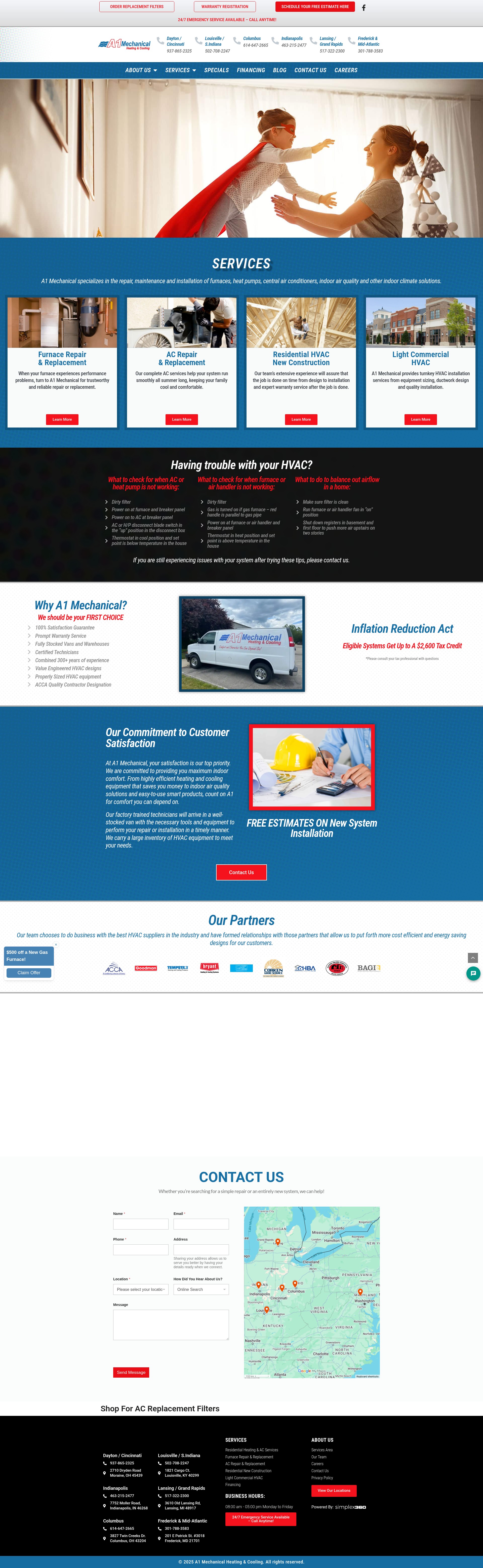 Screenshot of a1mechanicalus.com