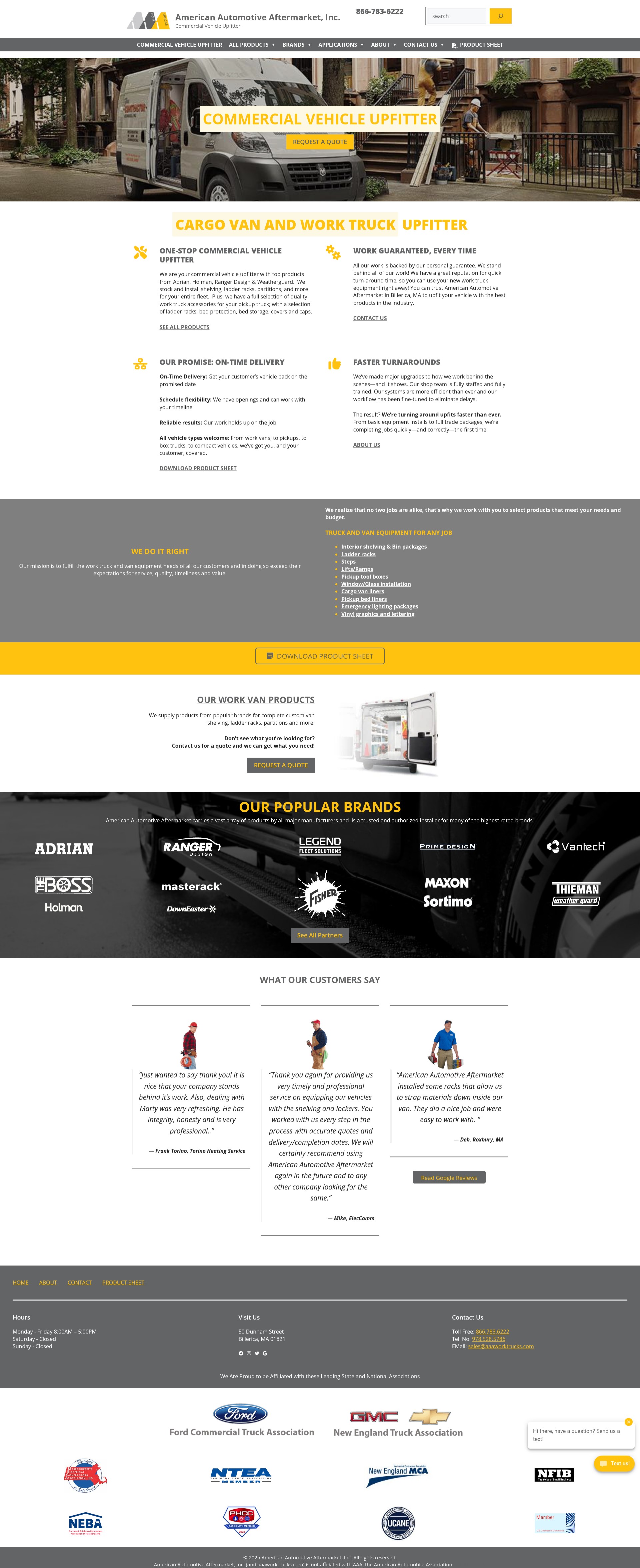 Screenshot of aaaworktrucks.com