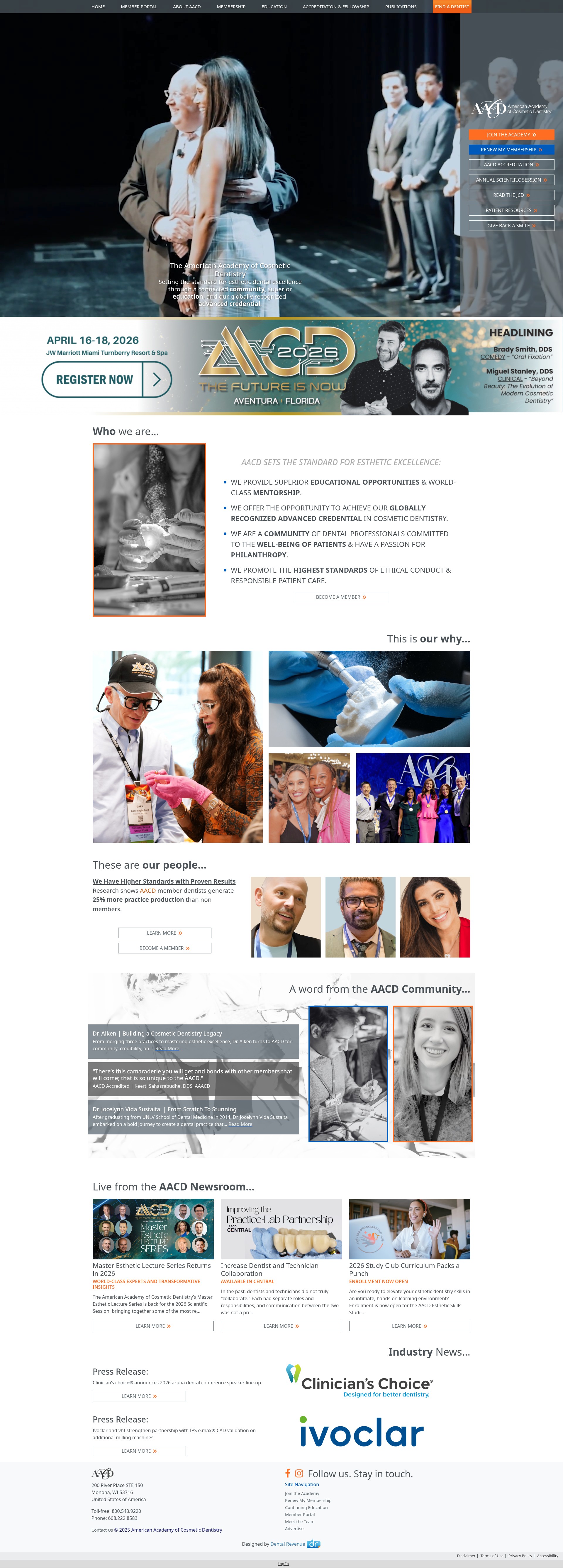 Screenshot of aacd.com