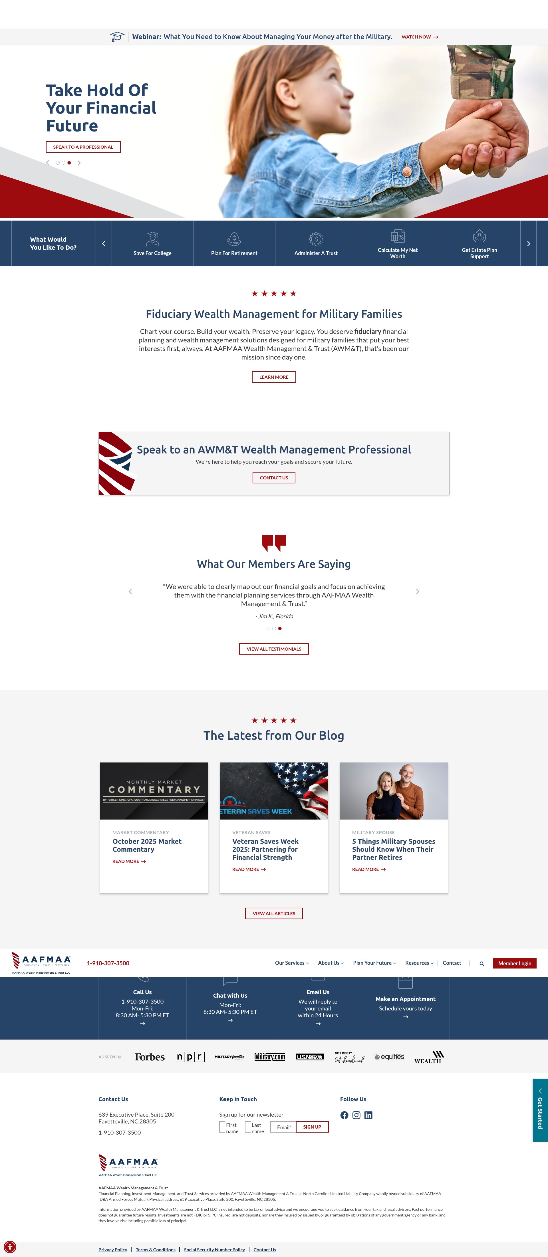 Screenshot of aafmaatrust.com