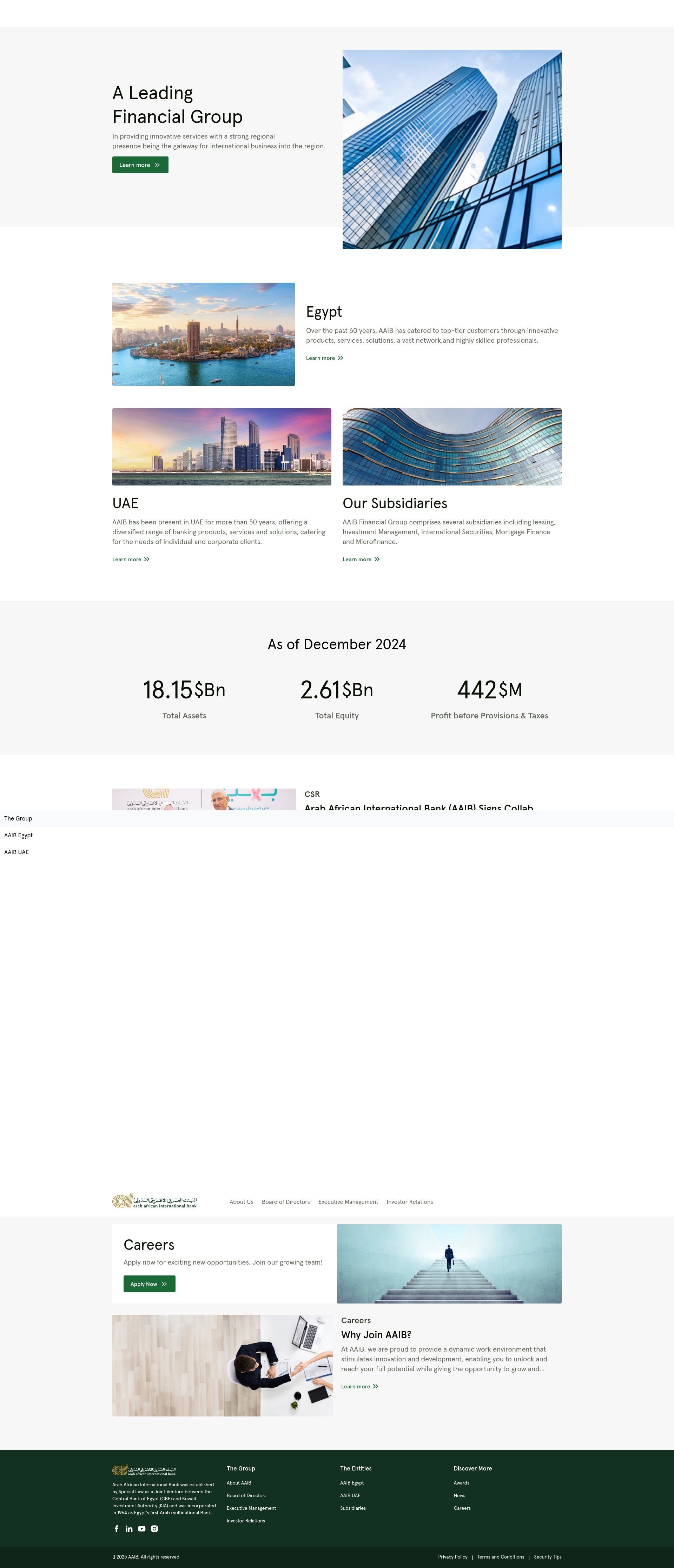 Screenshot of aaib.com