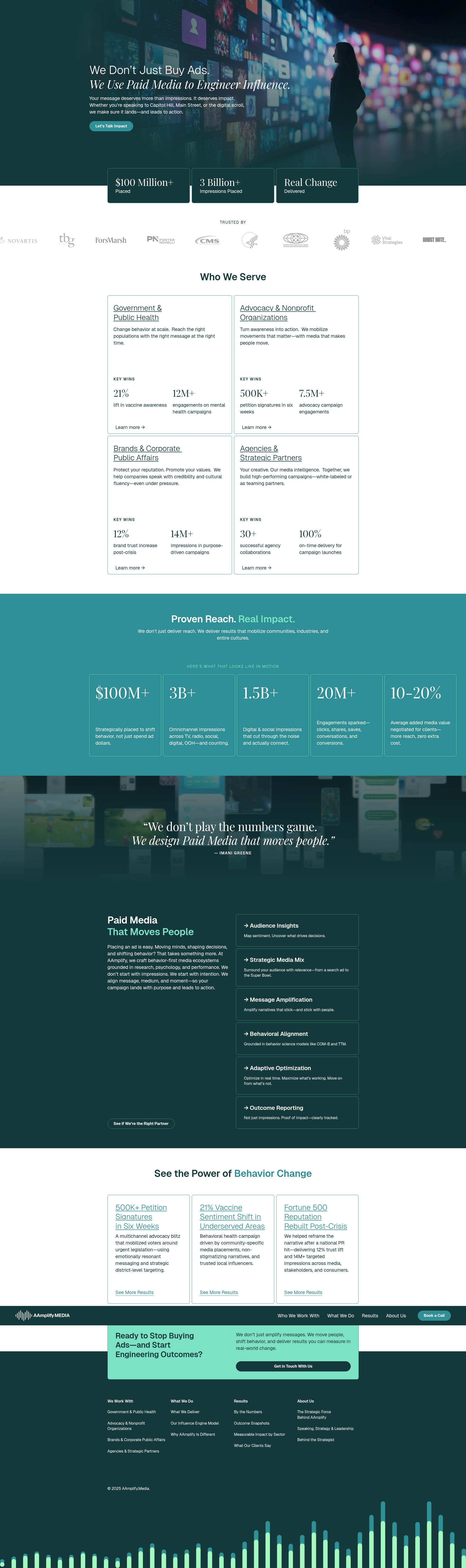 Screenshot of aamplify.media