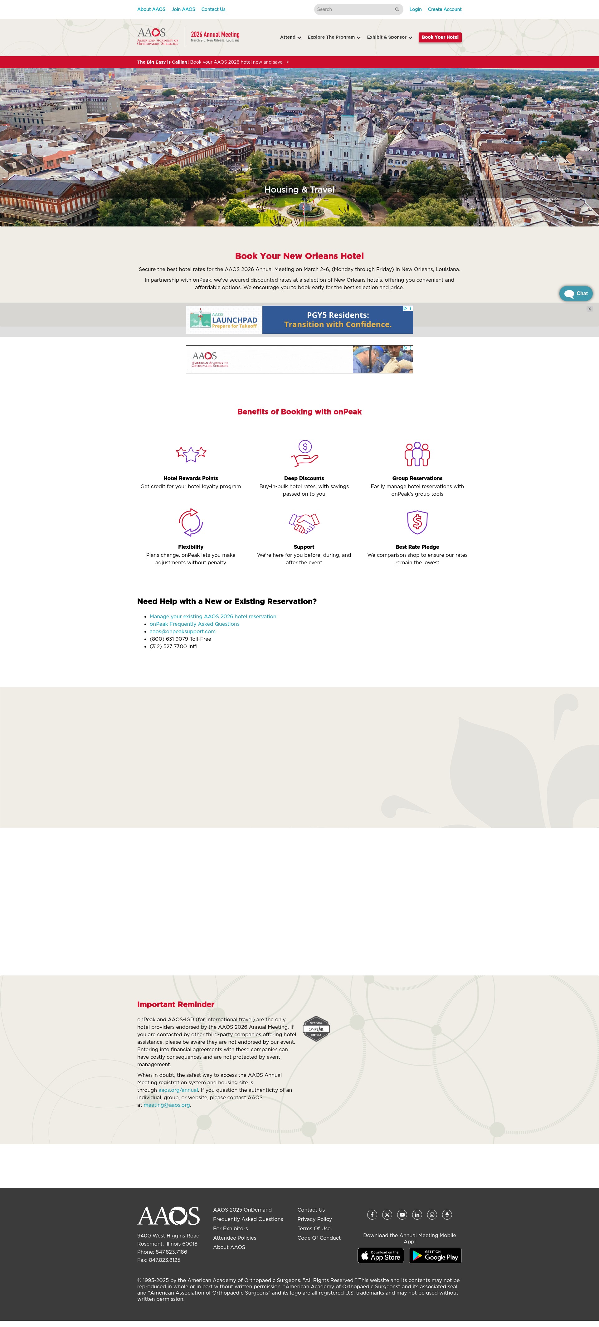 Screenshot of aaos.org