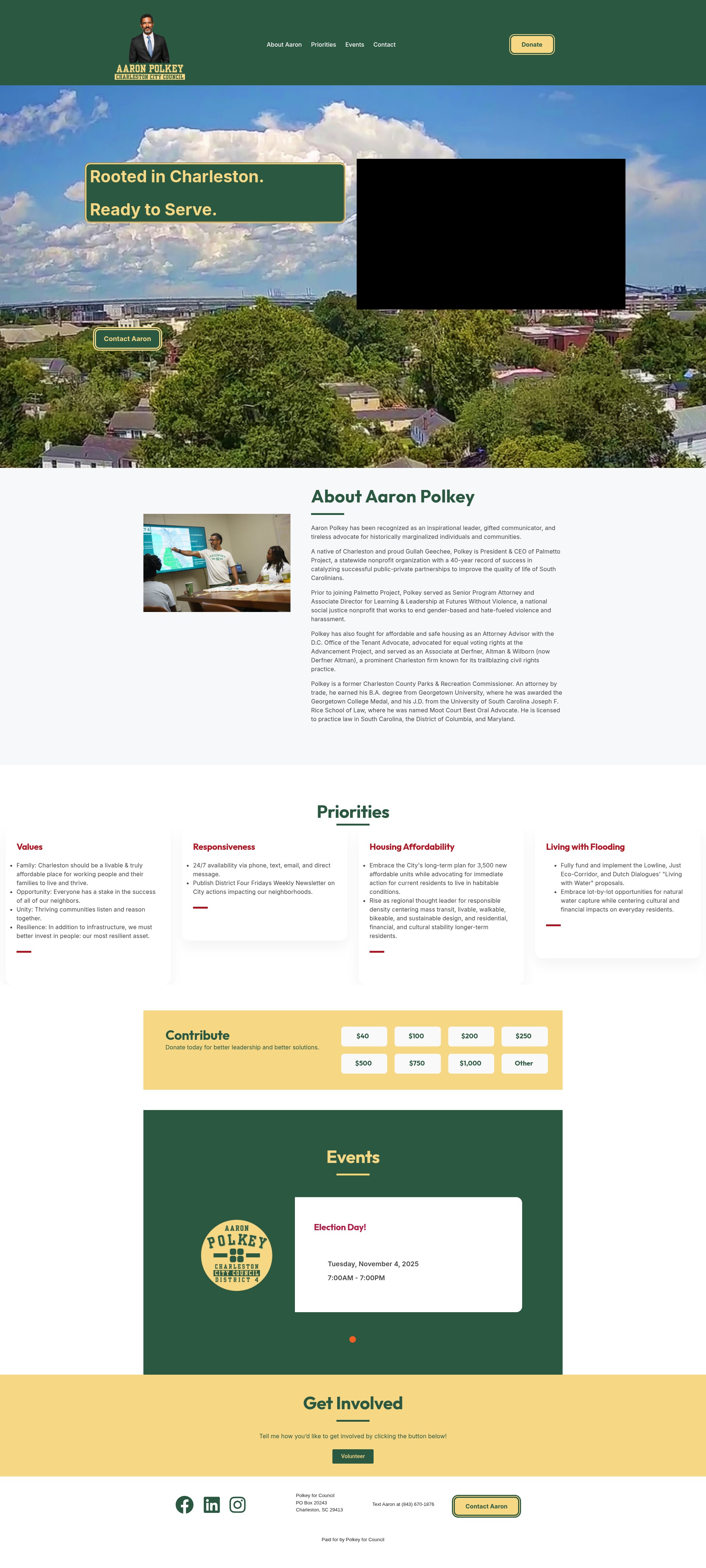 Screenshot of aaronpolkey.com