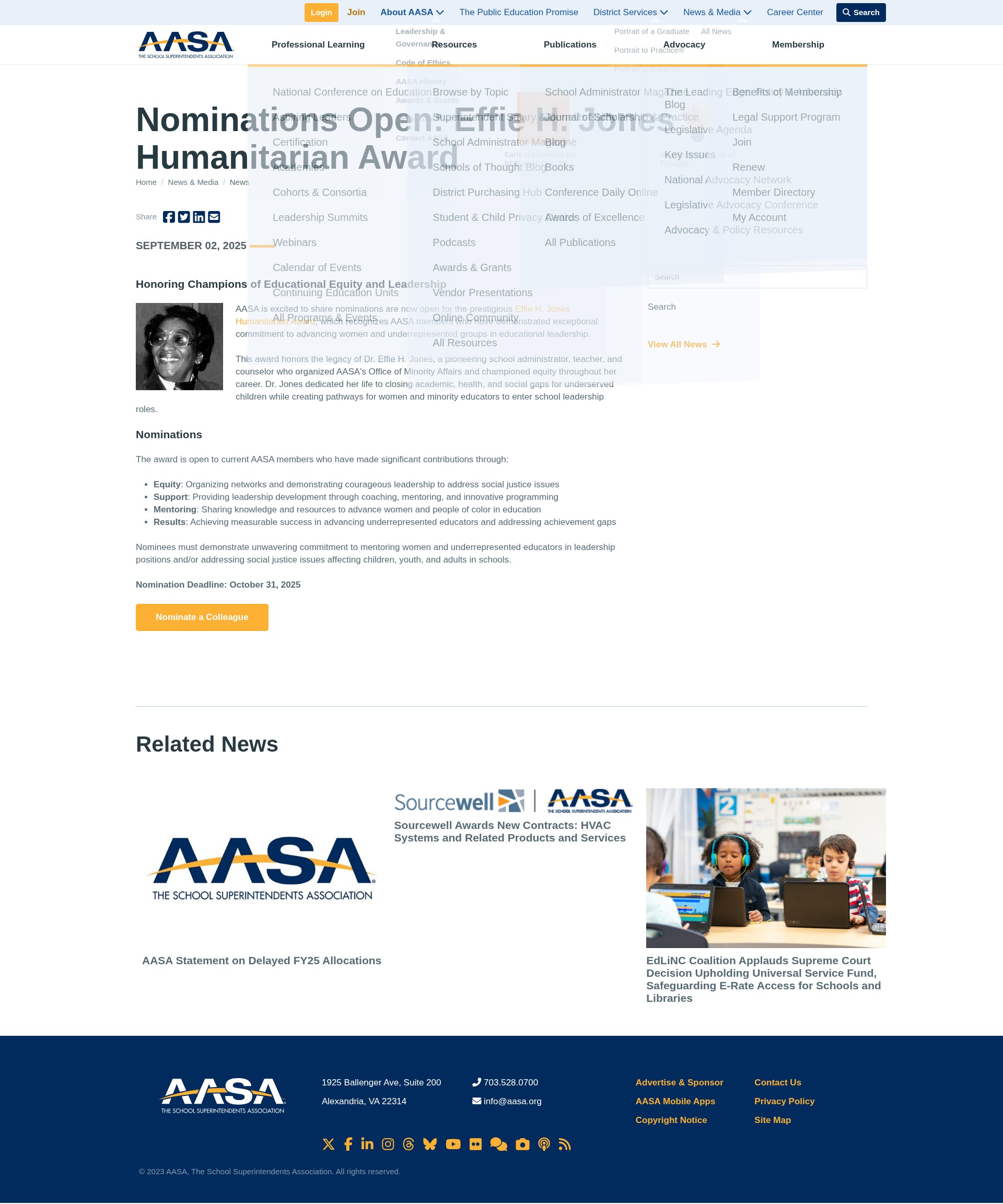 Screenshot of aasa.org