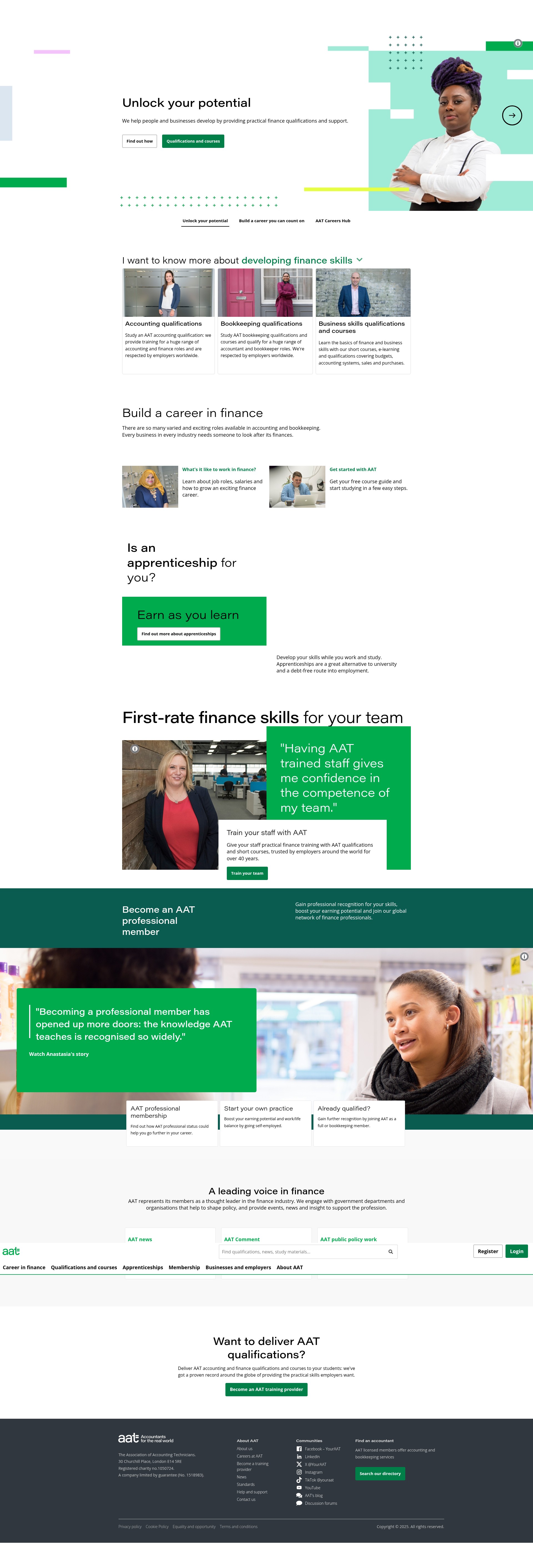 Screenshot of aat.org.uk