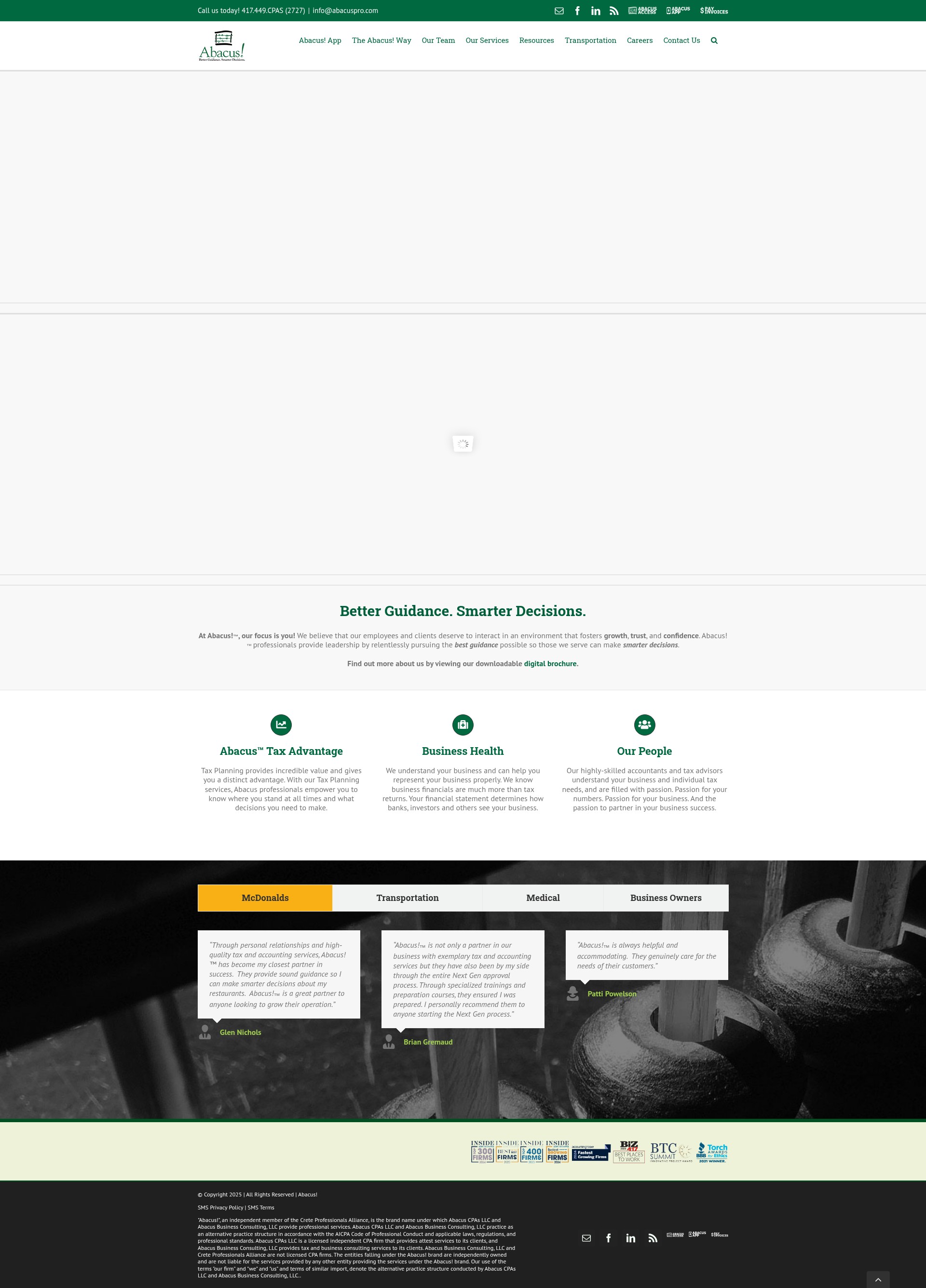 Screenshot of abacus.cpa