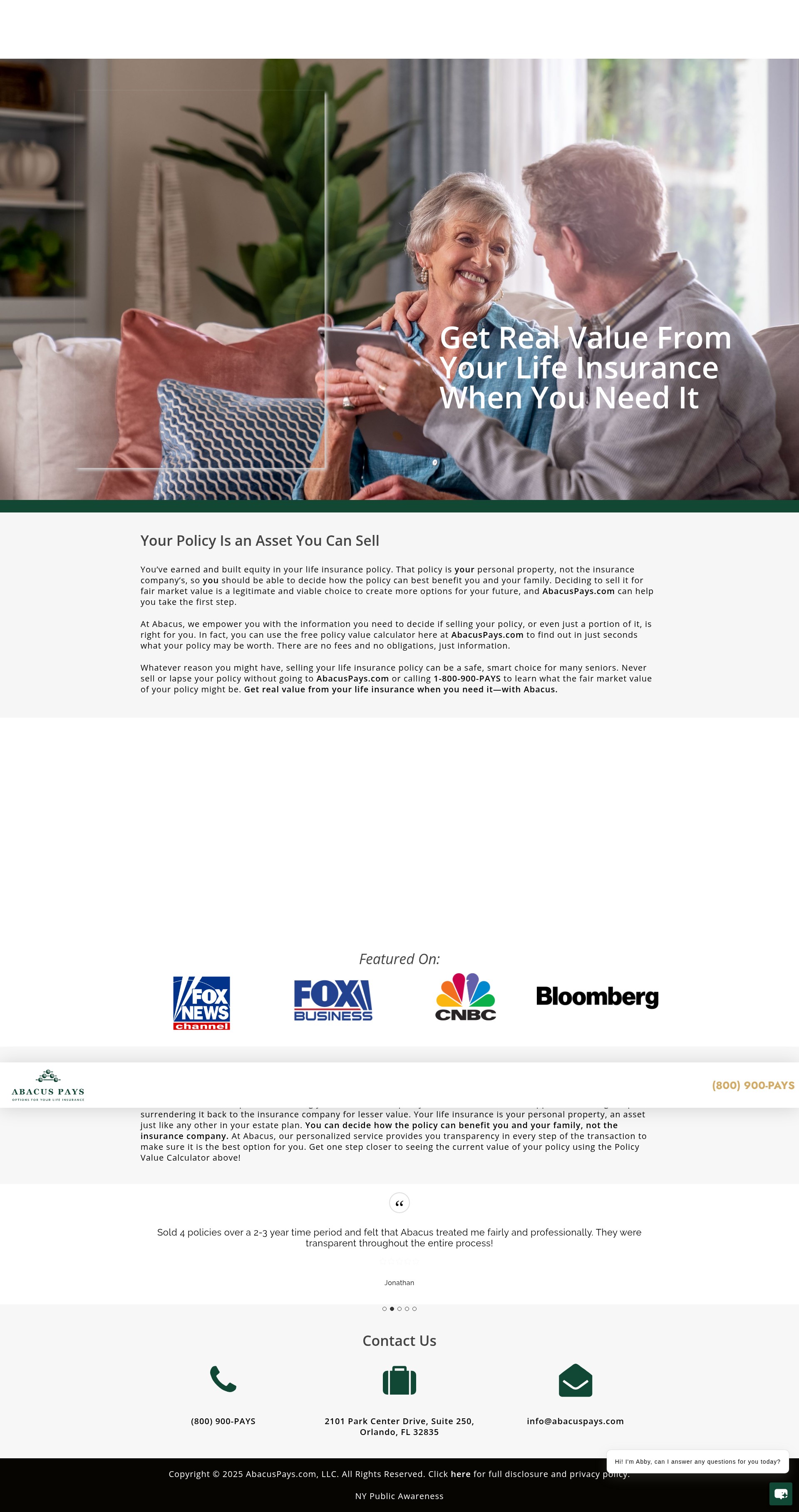 Screenshot of abacuspays.com