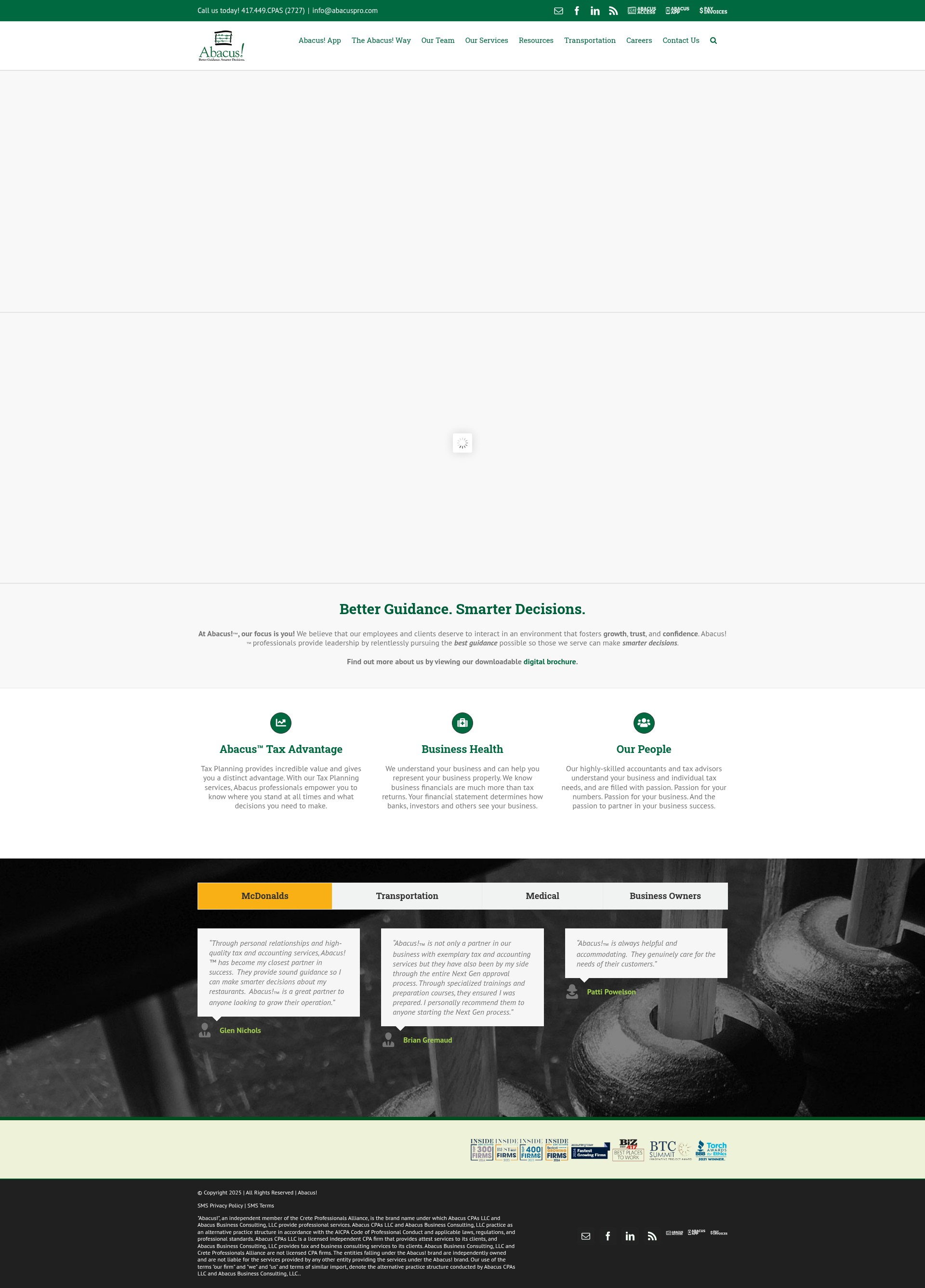 Screenshot of abacuspro.com