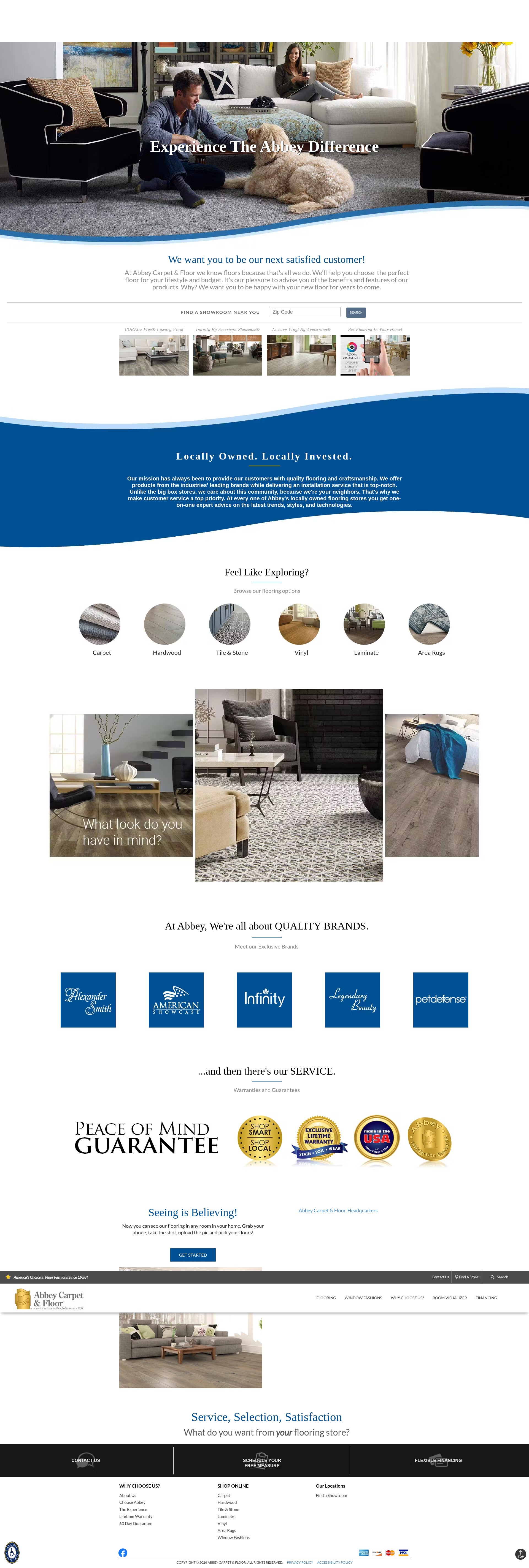 Screenshot of abbeycarpet.com