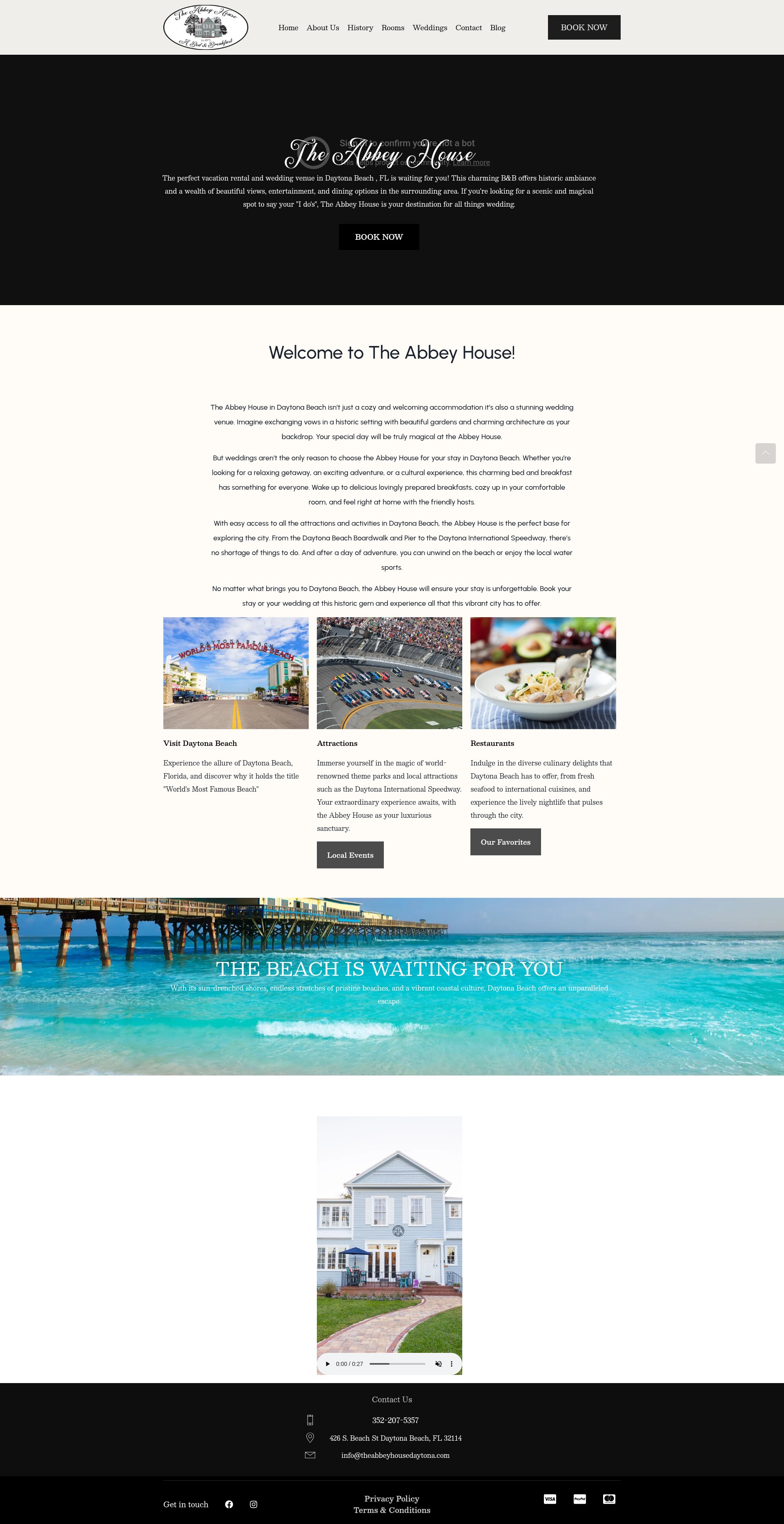 Screenshot of abbeyhousedaytona.com