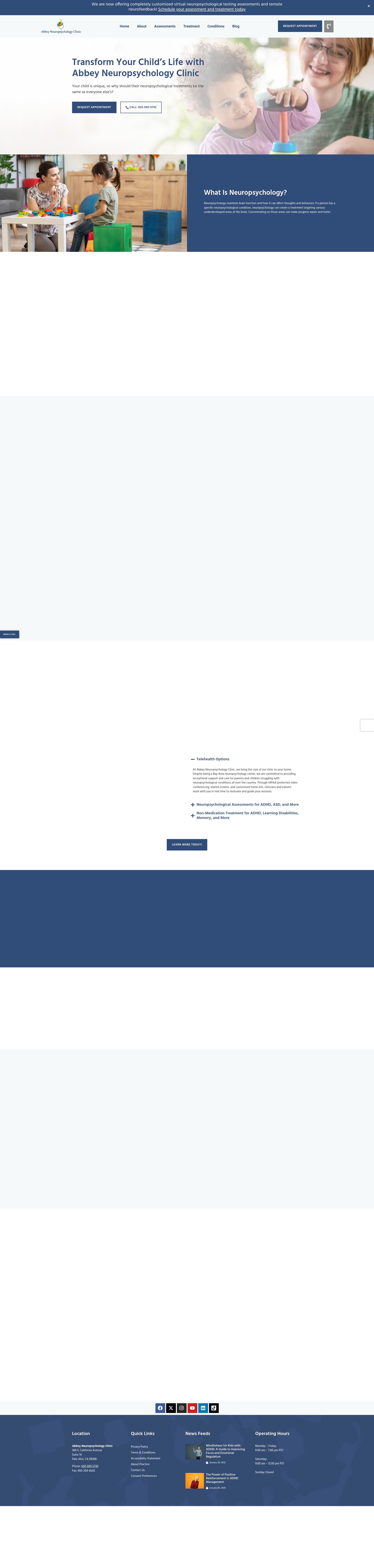 Screenshot of abbeyneuropsychologyclinic.com
