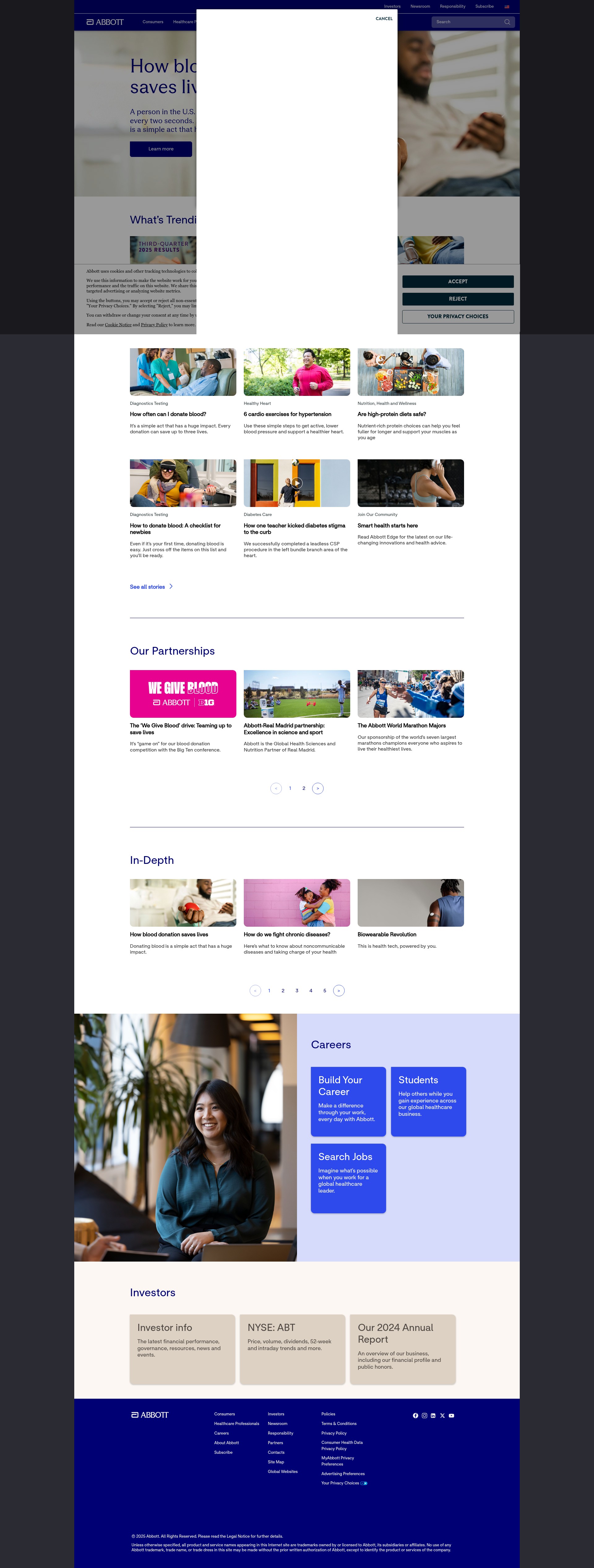 Screenshot of abbott.com