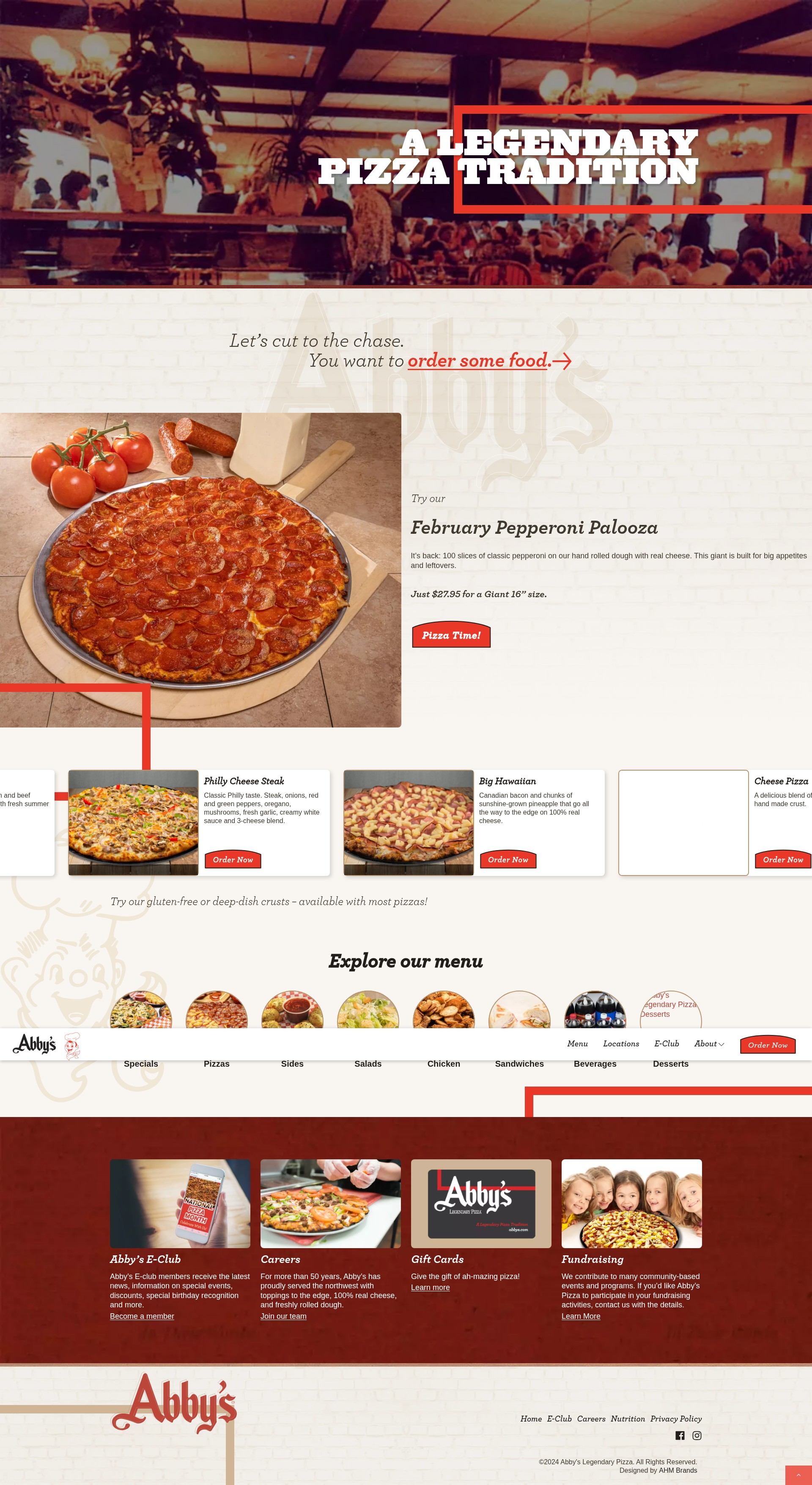 Screenshot of abbys.com