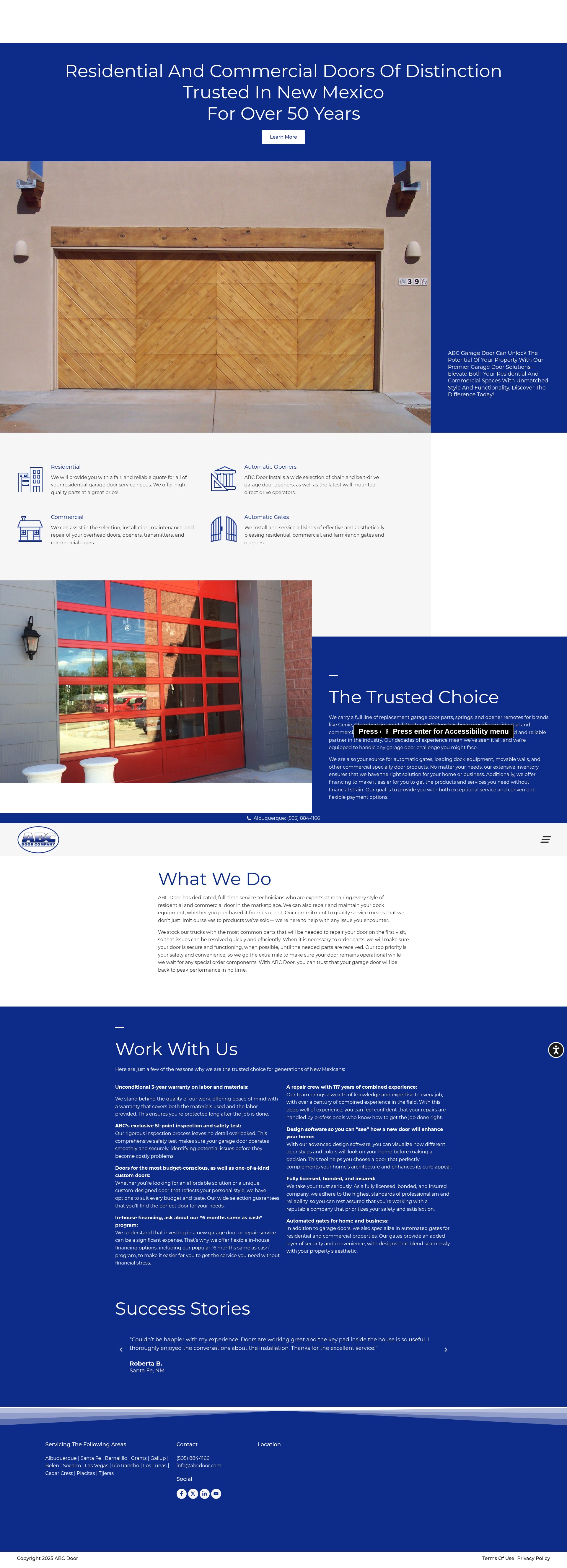 Screenshot of abcdoor.com