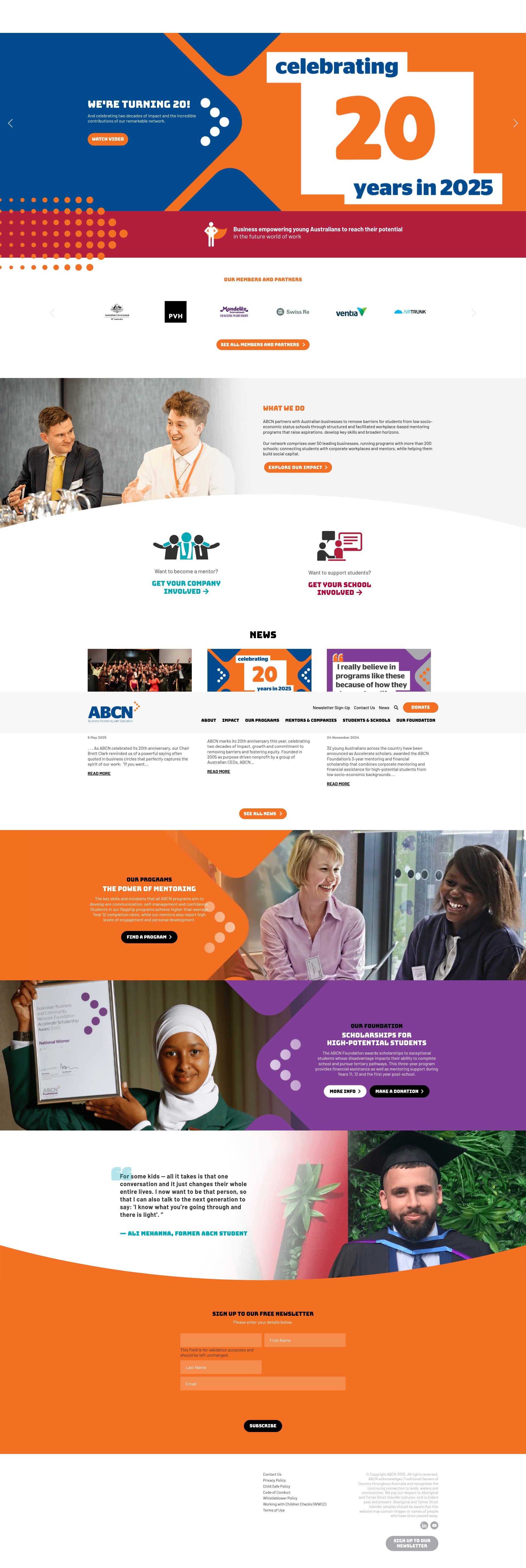 Screenshot of abcn.com.au