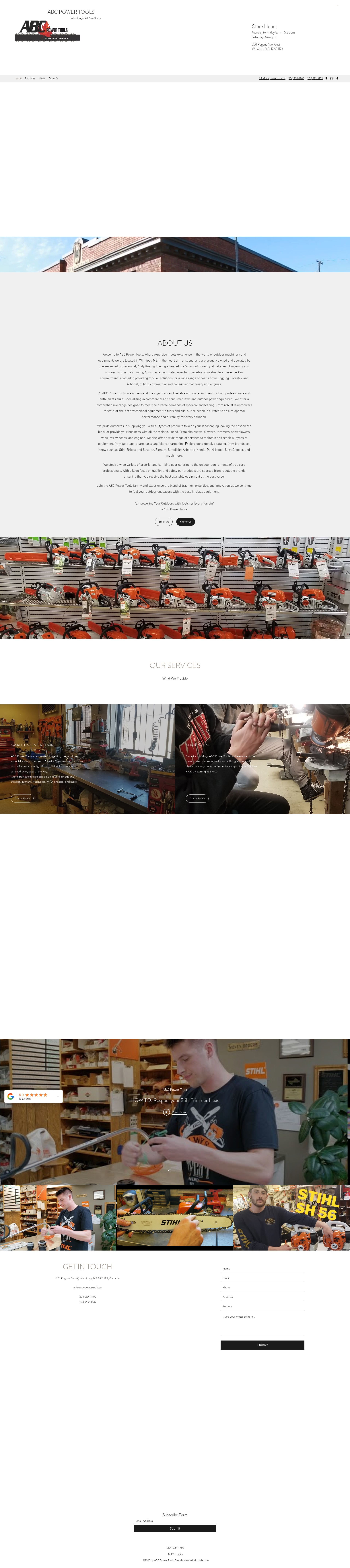 Screenshot of abcpowertools.ca