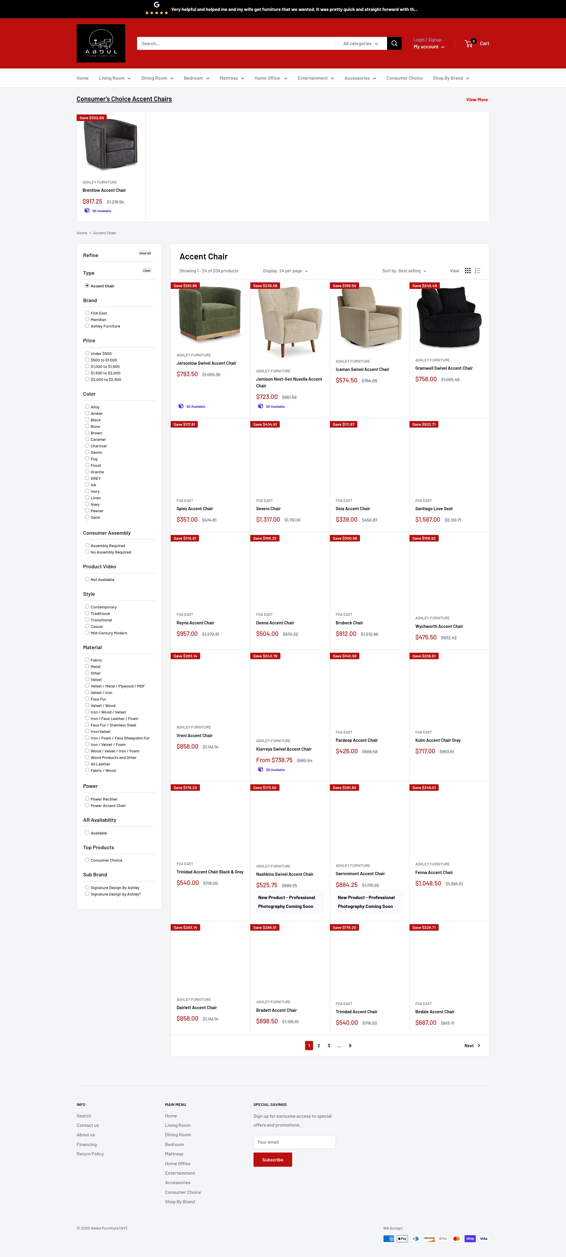 Screenshot of abdulfurniture.com