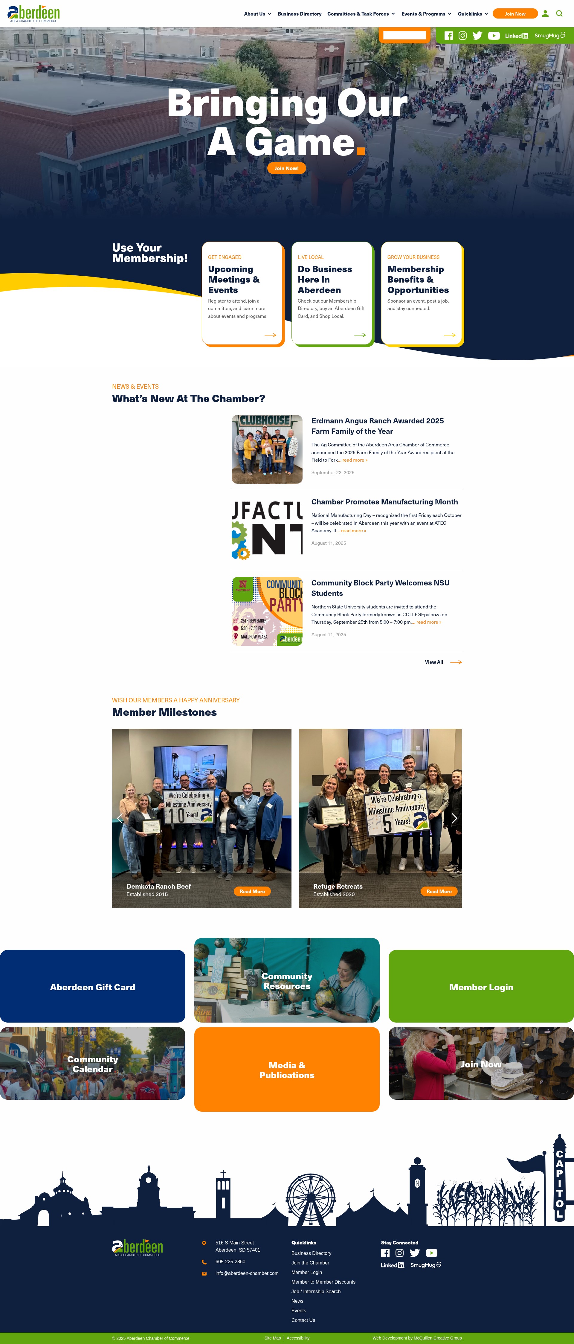 Screenshot of aberdeen-chamber.com